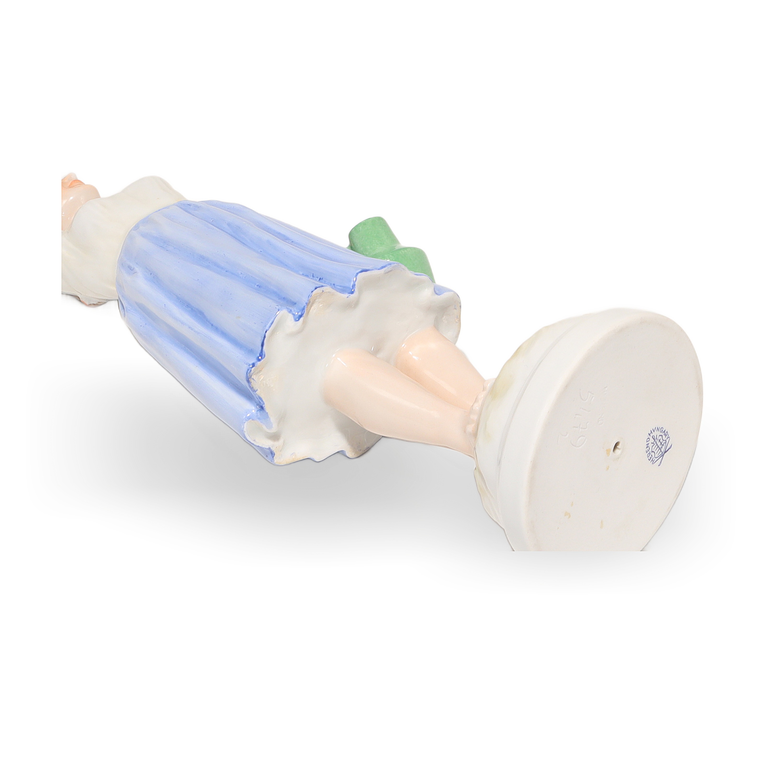 Herend Water Carrier Lady Pitcher Figurine Base Detailed View Thumbnail for Herend Water Carrier Lady Pitcher Figurine - Hungarian Porcelain Statue - Damaged