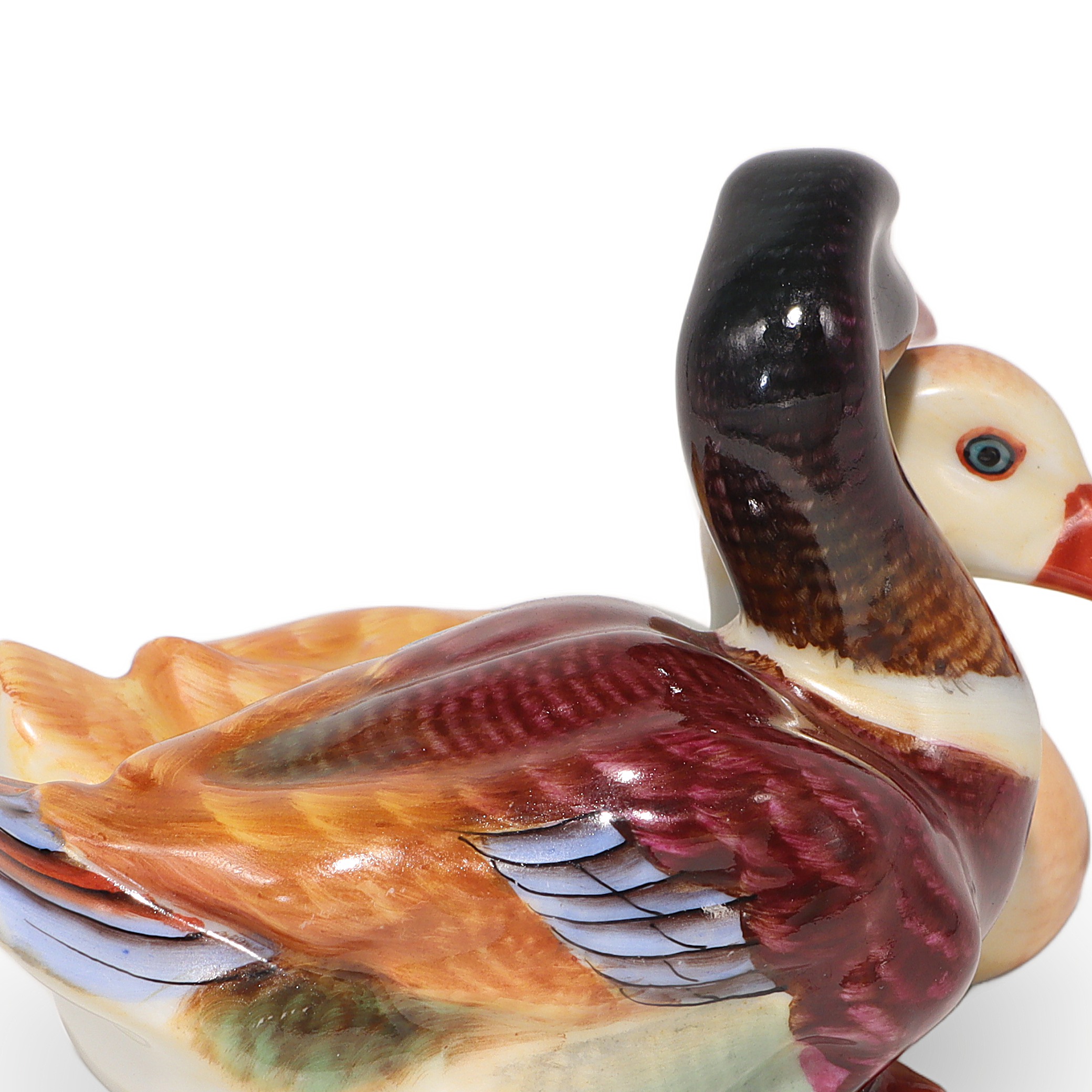 Thumbnail for Vintage Herend Mallard Ducks Porcelain Figurine - Hungary Hand Made - Mid Century