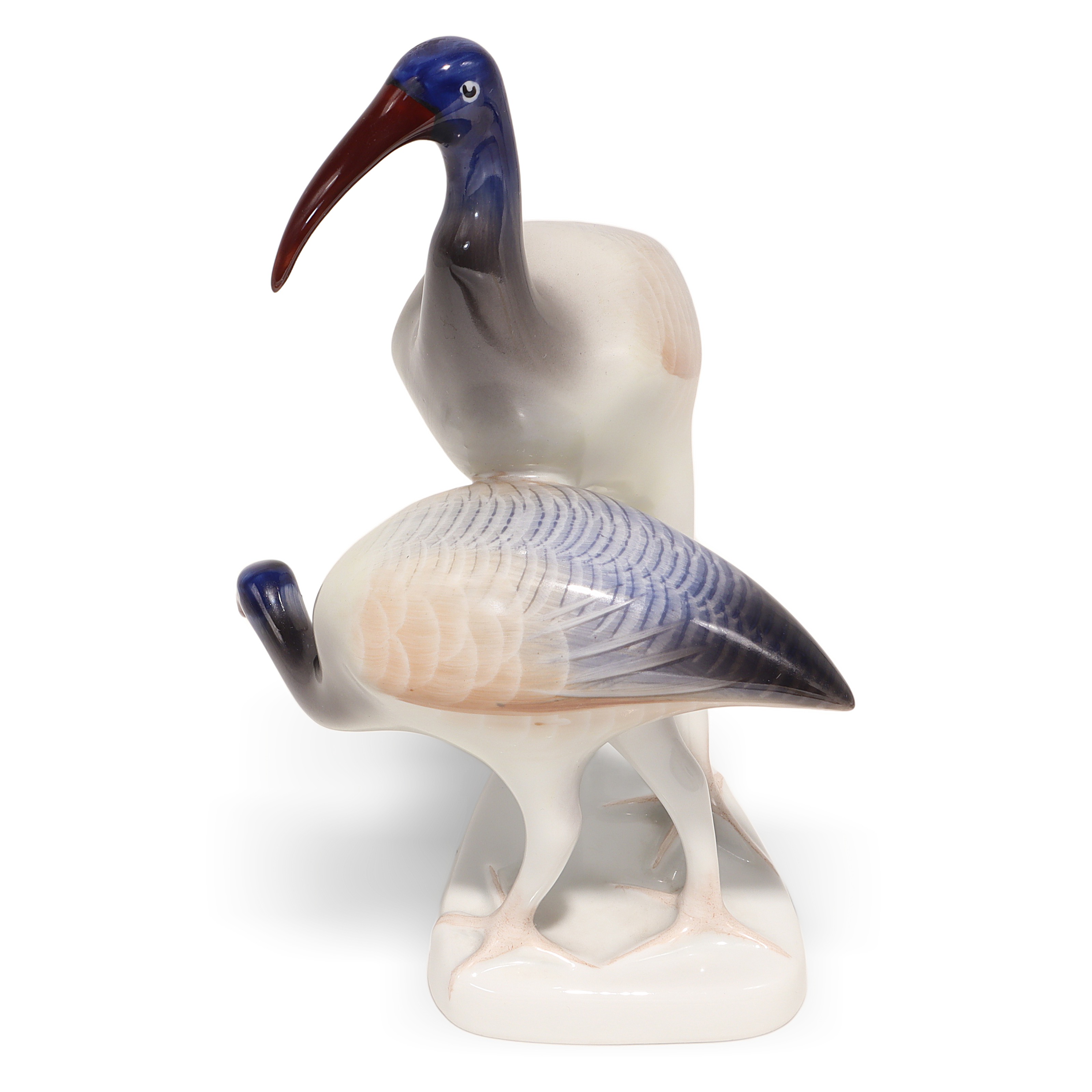 Vintage Hollohaza Ibis Figurine Porcelain Collectible Thumbnail for Vintage Hollohaza Ibis Figurine - Porcelain Heron Statue - Hungarian Collectible Decor