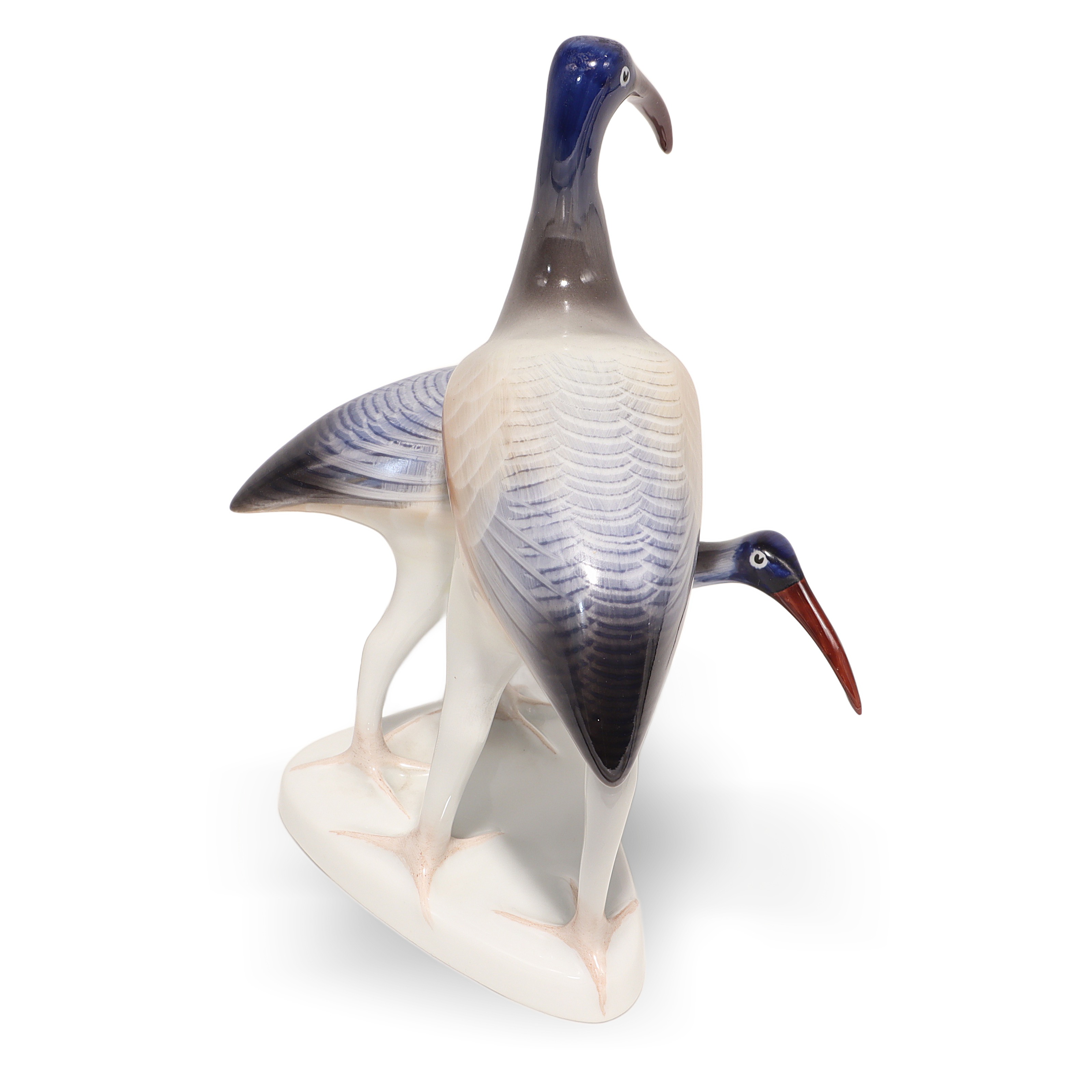 Vintage Hollohaza Ibis Figurine Porcelain Collectible Thumbnail for Vintage Hollohaza Ibis Figurine - Porcelain Heron Statue - Hungarian Collectible Decor