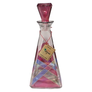 Luigi Bormioli decanter geometric pastel vintage Italian glassware with stopper