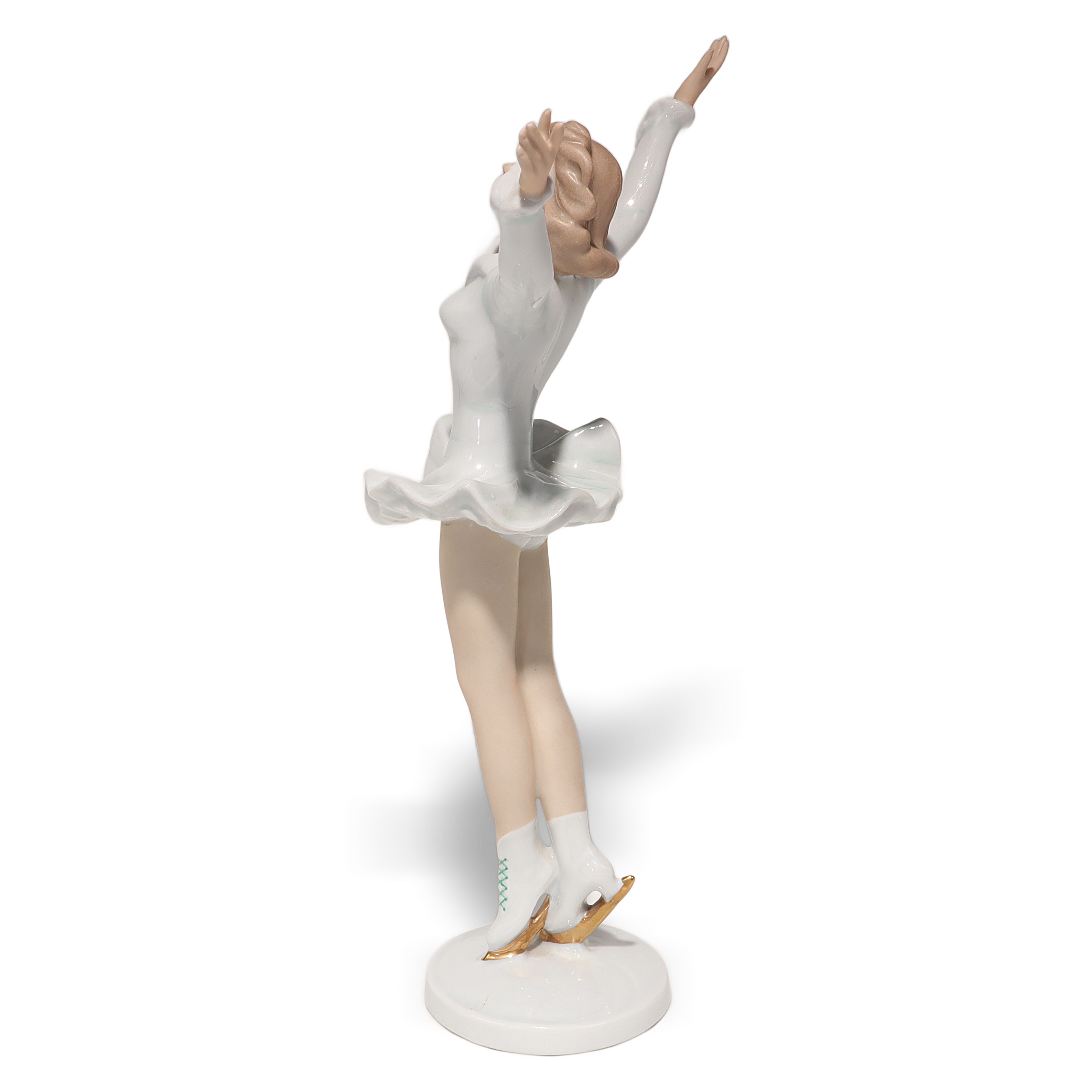 Thumbnail for Vintage Wallendorf Porcelain Ice Skater - Ballerina Figurine Art Deco Style - Hand Painted Rare