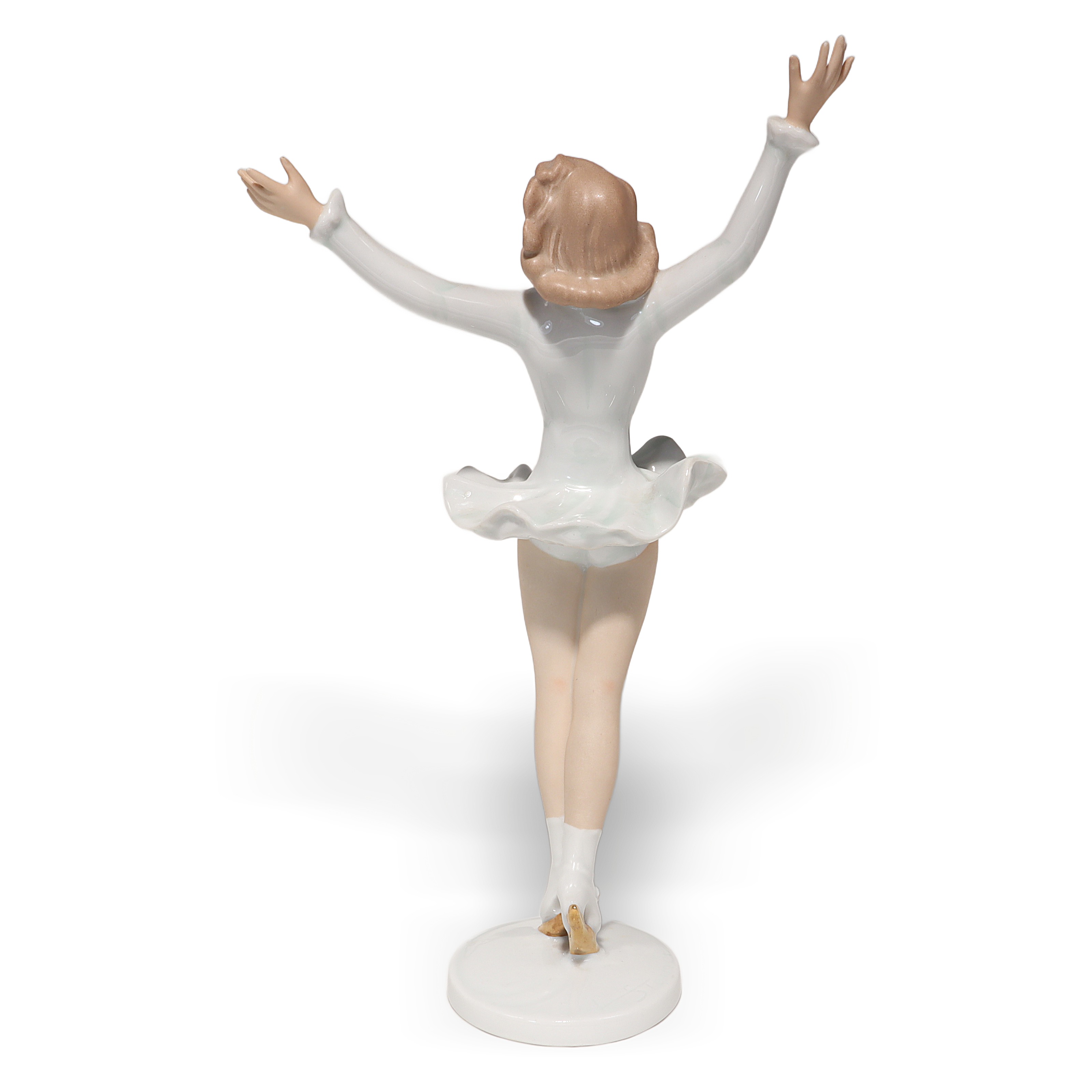 Thumbnail for Vintage Wallendorf Porcelain Ice Skater - Ballerina Figurine Art Deco Style - Hand Painted Rare
