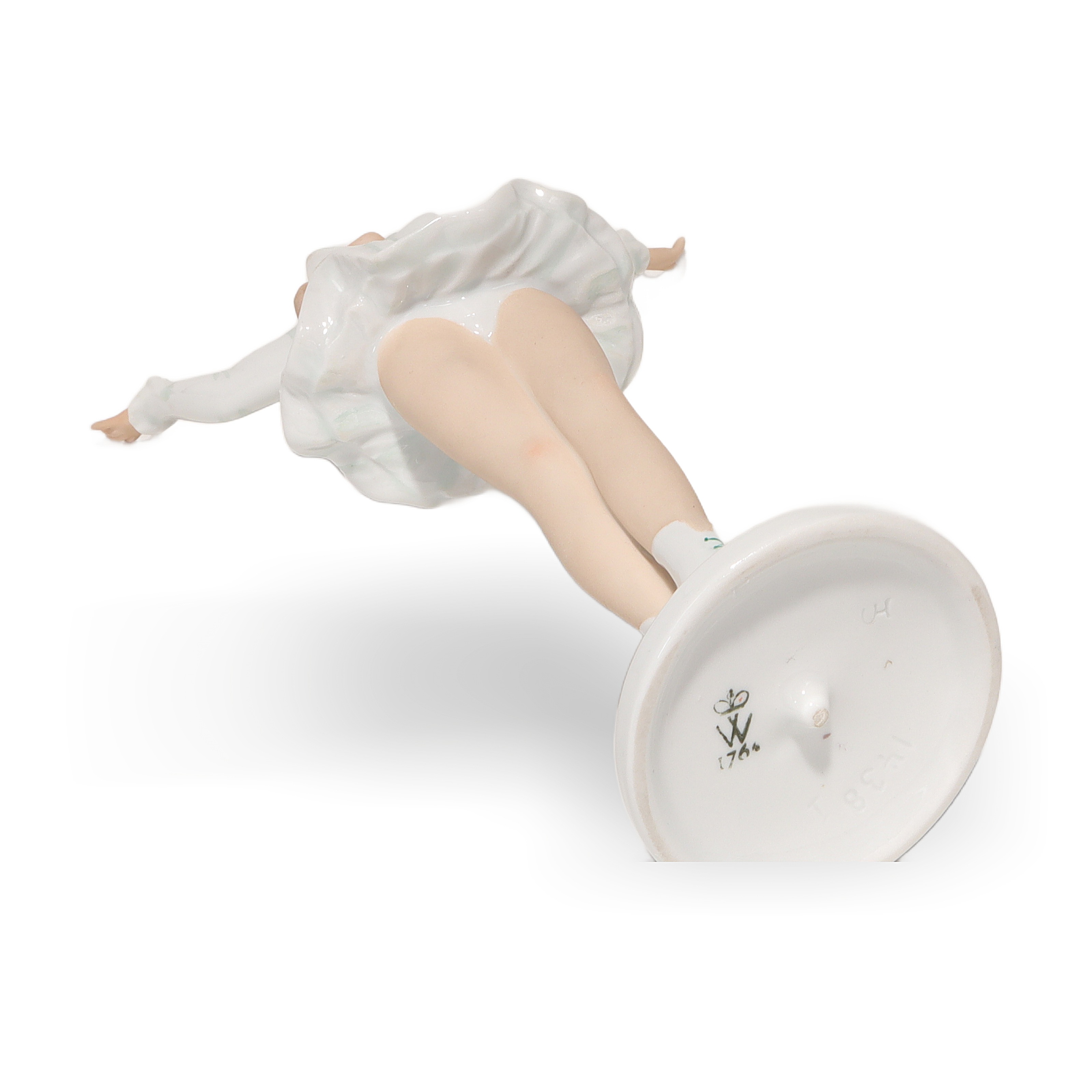 Thumbnail for Vintage Wallendorf Porcelain Ice Skater - Ballerina Figurine Art Deco Style - Hand Painted Rare