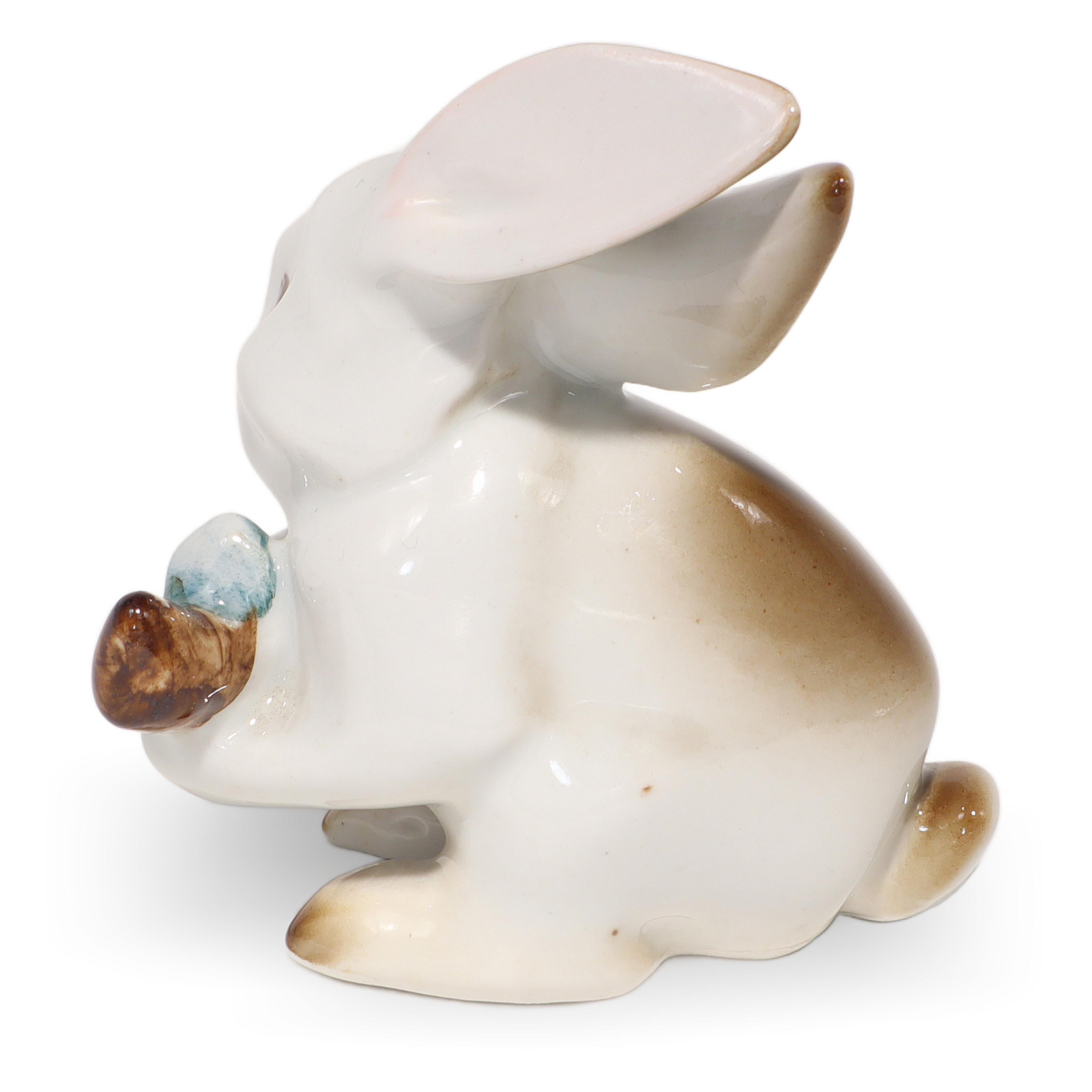 Thumbnail for Vintage Zsolnay Porcelain Bunny Figurine - Hungarian Hand Painted Hare Statuette