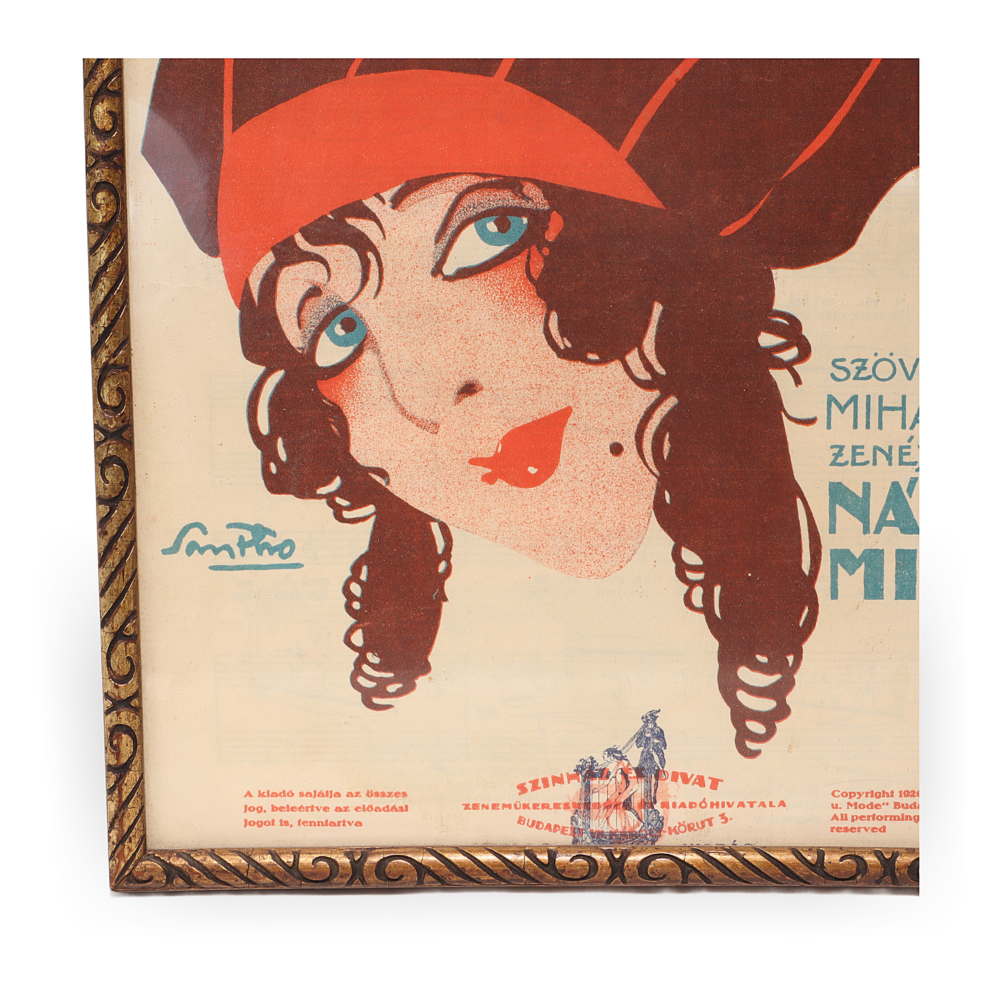 Art Deco Poster Antique Theater Advertisement Detailed View Bottom Thumbnail for Art Deco Poster Antique Theater Advertisement - 1920s Playbill - Vintage Wall Art