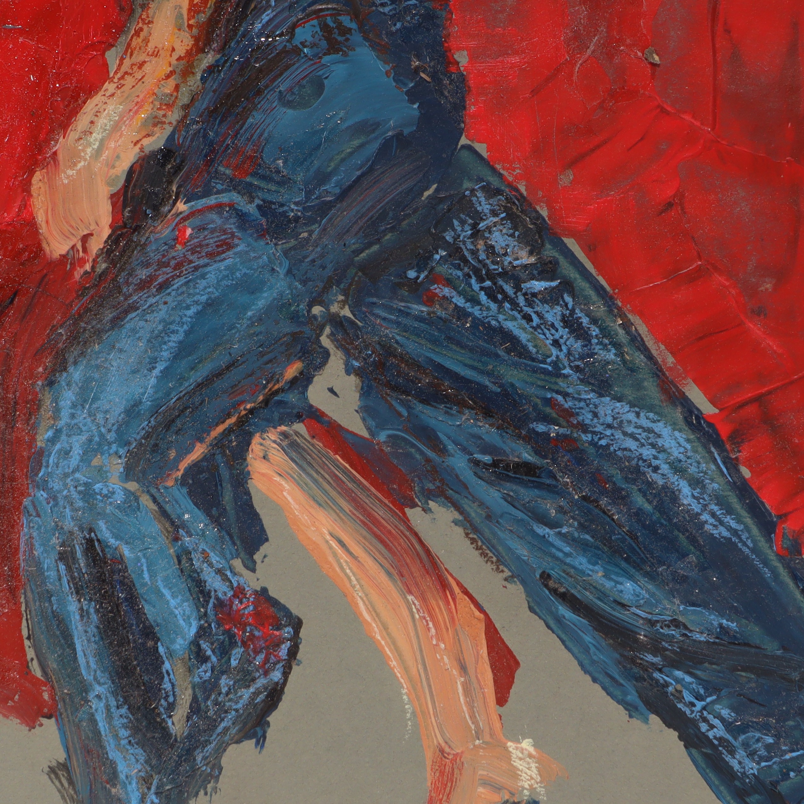 Thumbnail for Art Deco Vintage Original Oil Painting On Cardboard - Dancers