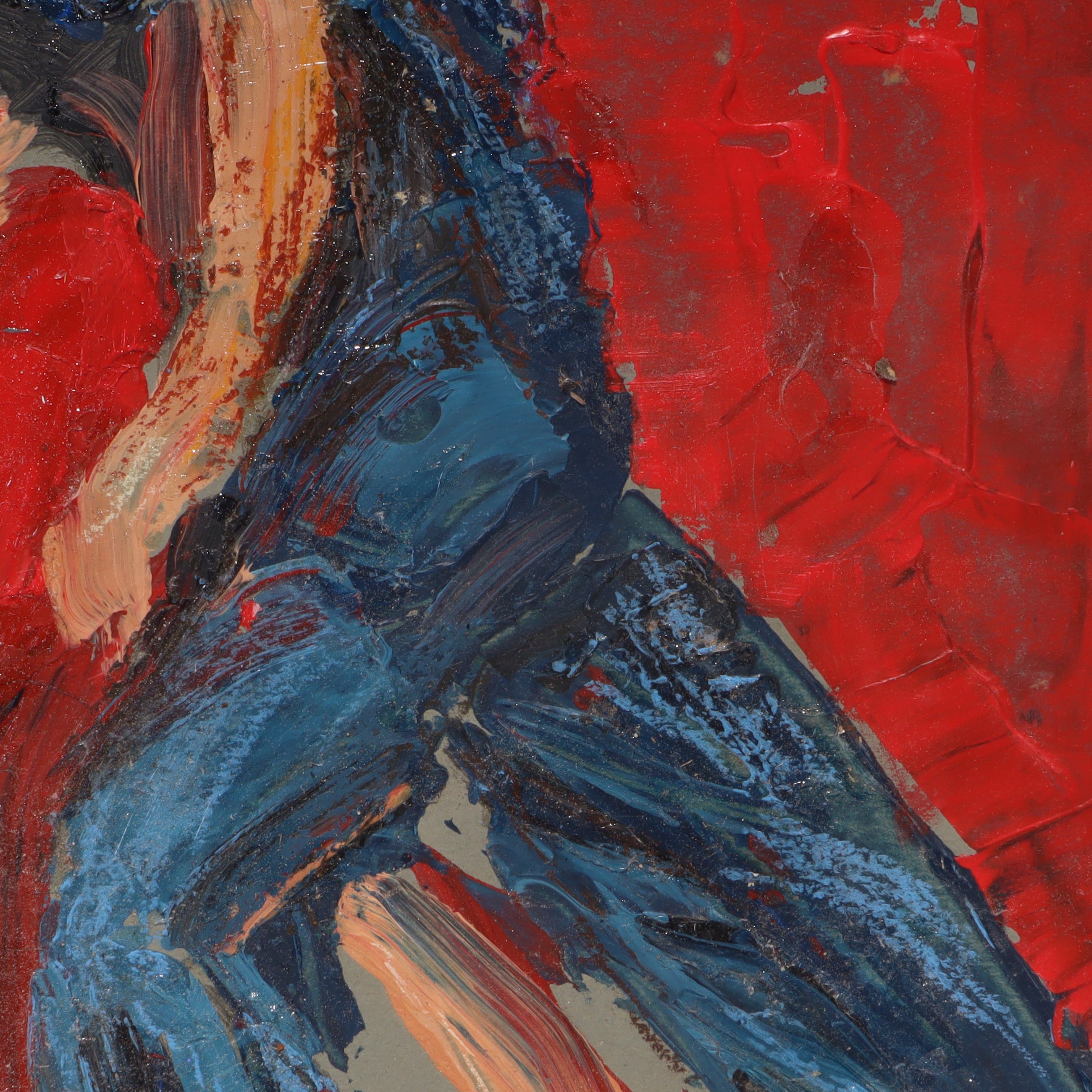 Thumbnail for Art Deco Vintage Original Oil Painting On Cardboard - Dancers