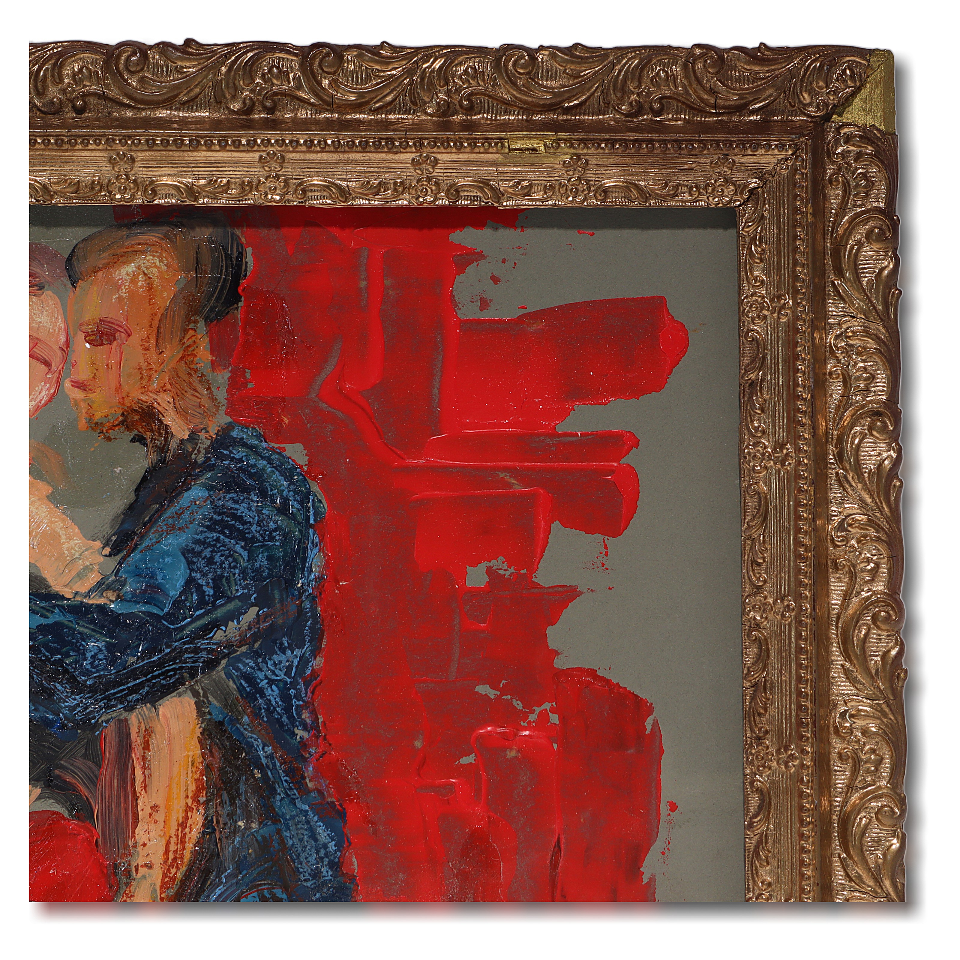 Thumbnail for Art Deco Vintage Original Oil Painting On Cardboard - Dancers