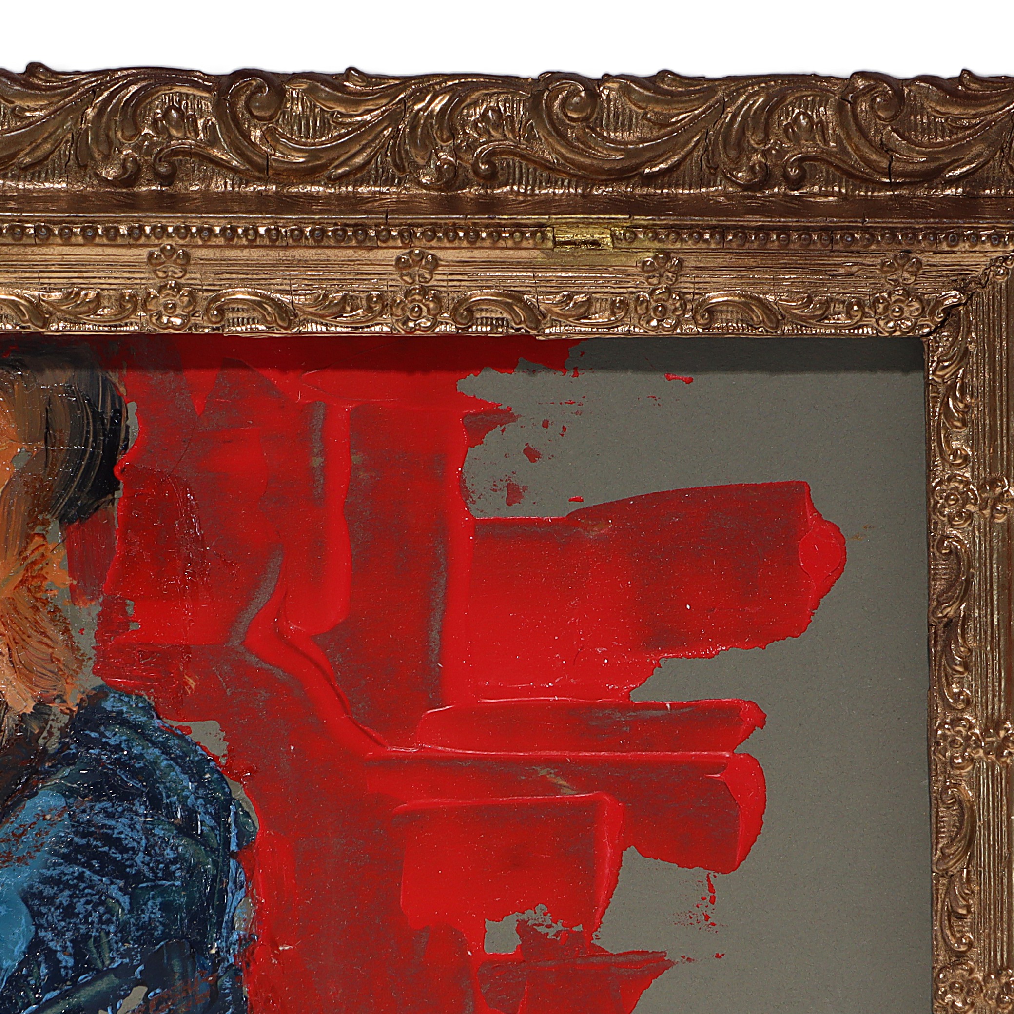 Thumbnail for Art Deco Vintage Original Oil Painting On Cardboard - Dancers