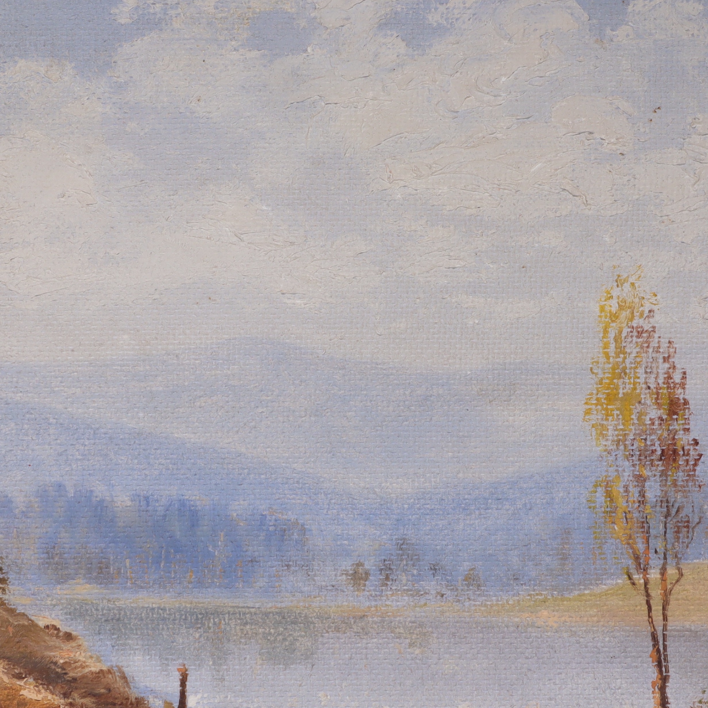 Thumbnail for Buza S Vintage Landscape Oil Painting On Panel - Pastoral Scene Signed Artwork