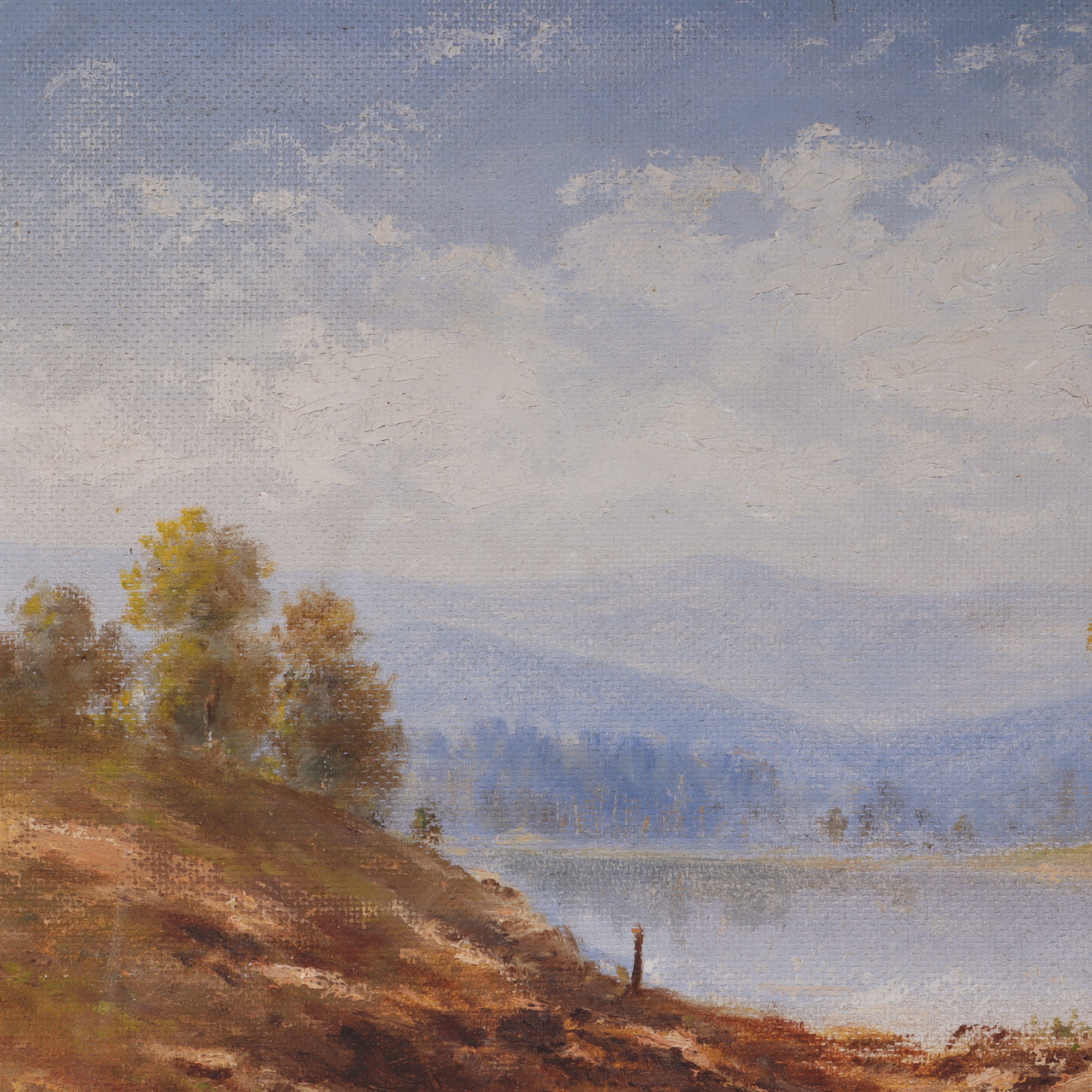 Thumbnail for Buza S Vintage Landscape Oil Painting On Panel - Pastoral Scene Signed Artwork