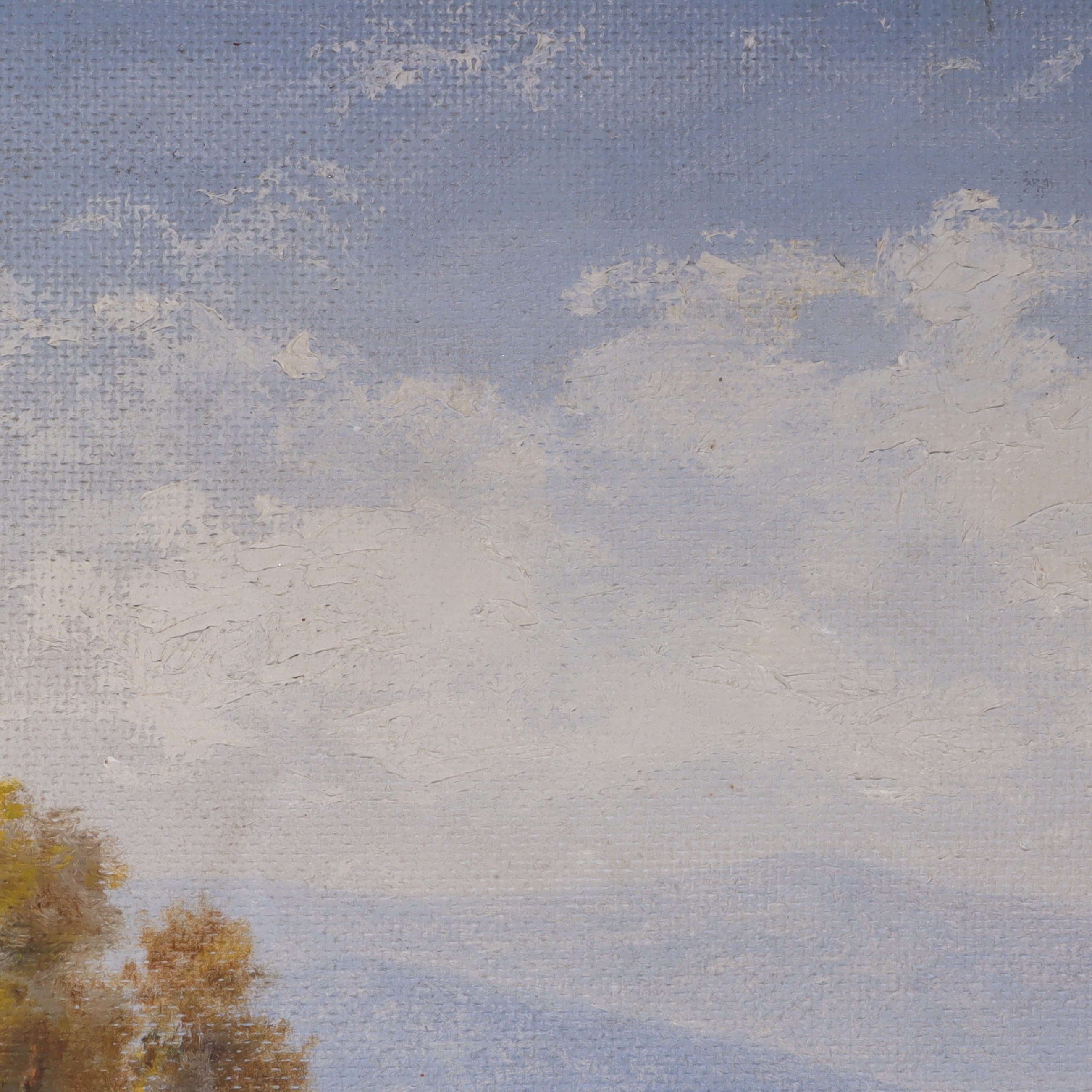 Thumbnail for Buza S Vintage Landscape Oil Painting On Panel - Pastoral Scene Signed Artwork