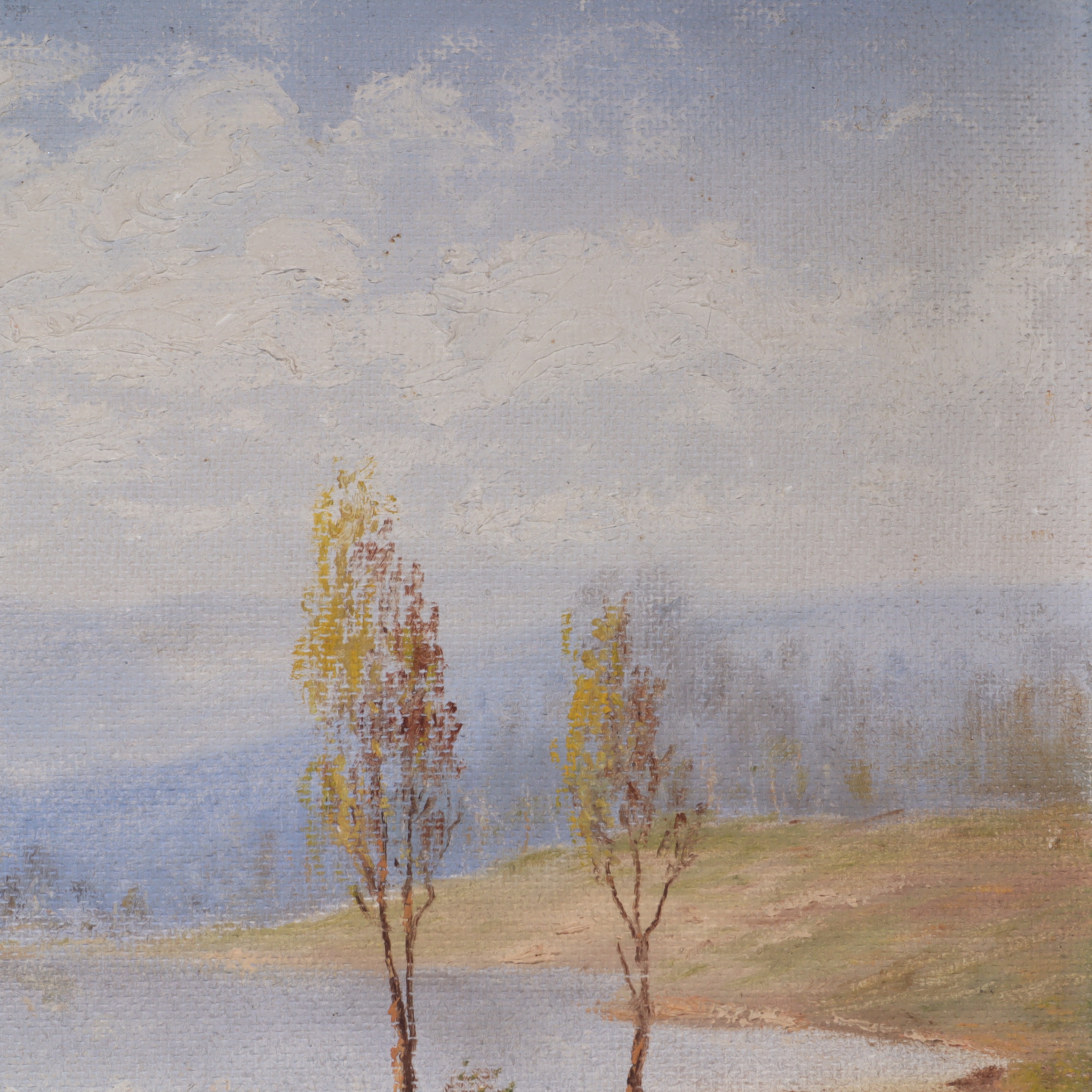 Thumbnail for Buza S Vintage Landscape Oil Painting On Panel - Pastoral Scene Signed Artwork