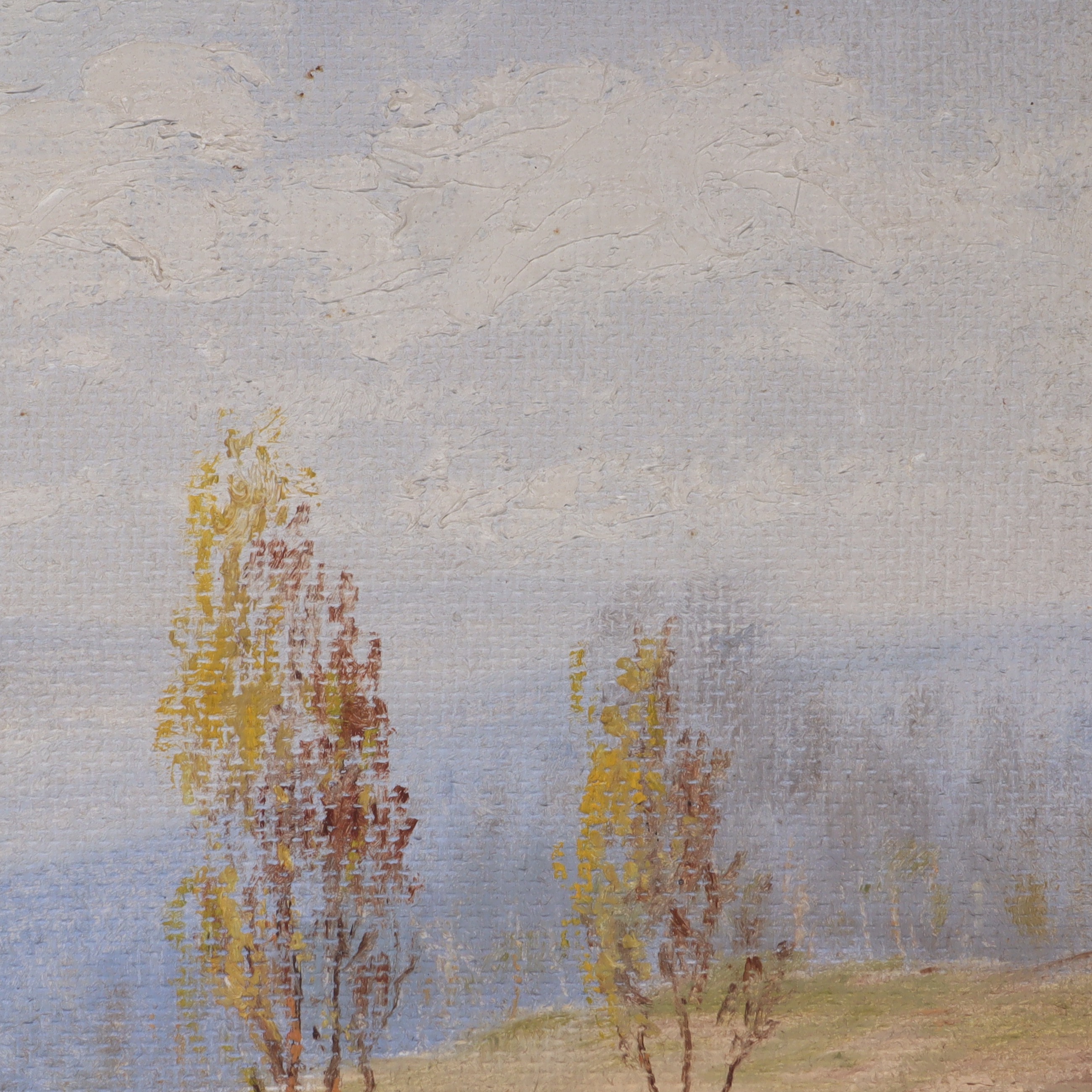 Thumbnail for Buza S Vintage Landscape Oil Painting On Panel - Pastoral Scene Signed Artwork