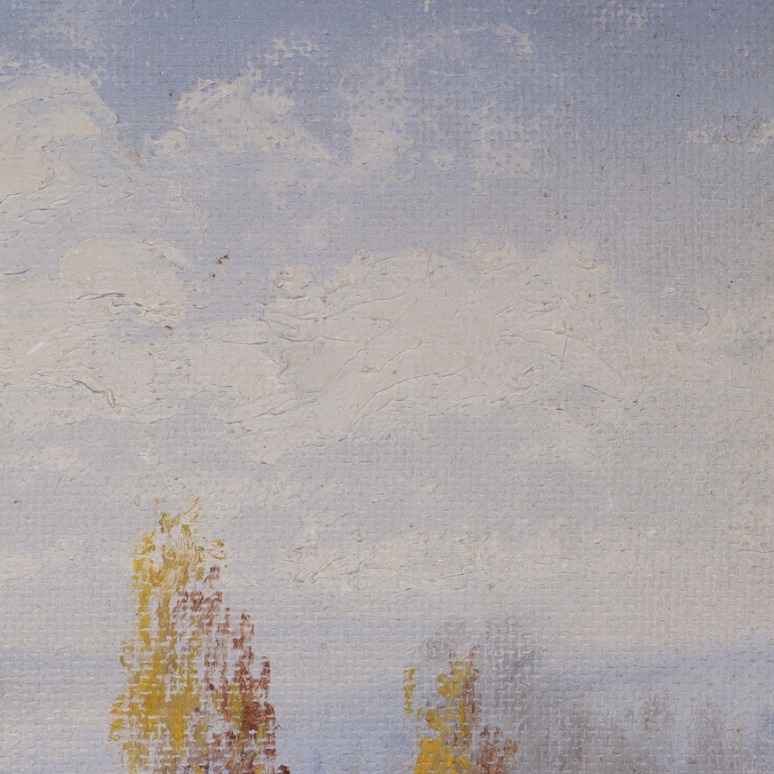 Thumbnail for Buza S Vintage Landscape Oil Painting On Panel - Pastoral Scene Signed Artwork