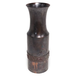 Brass vase handmade vintage antique decorative metal flower holder