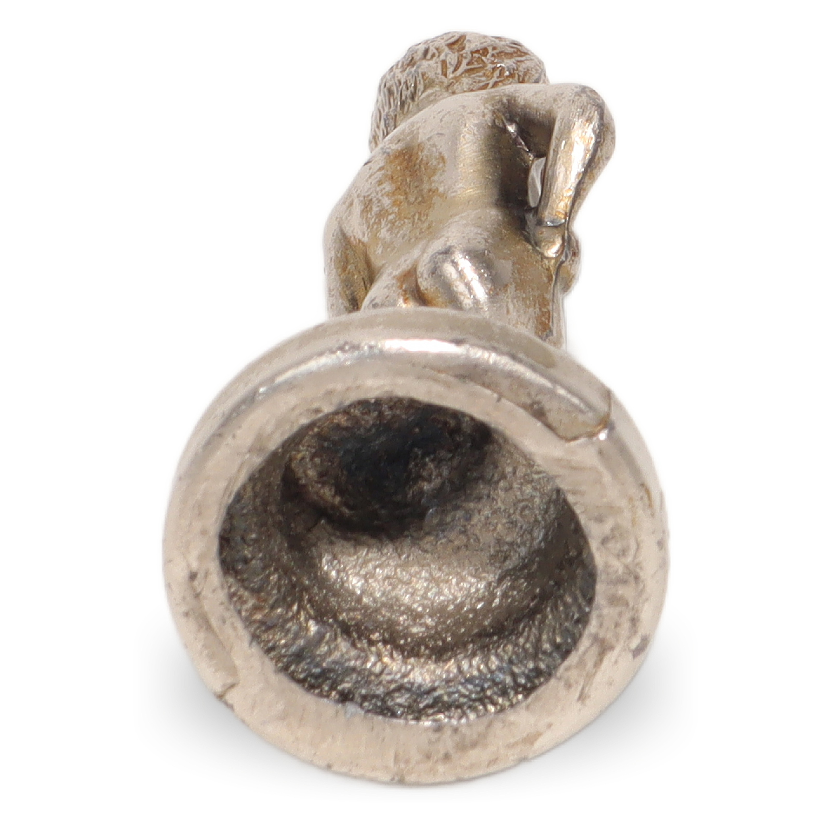 Thumbnail for Vintage Manneken Pis Statue Brussels Souvenir - Silver Finish Decor - Belgian Boy Figurine - Collectible Sculpture