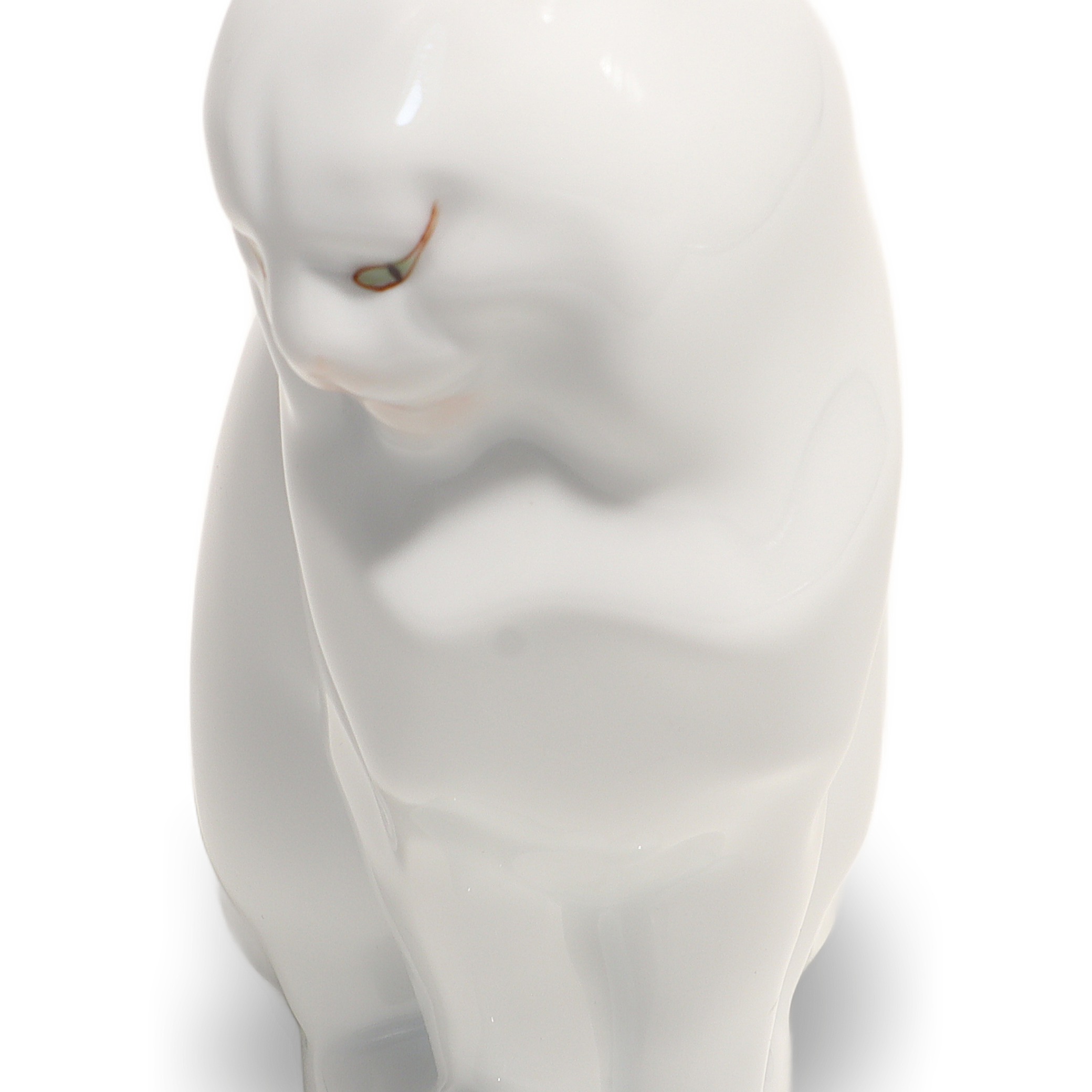 Thumbnail for Herend Cat Figurine Art Deco Kitty Hand Painted Vintage Porcelain