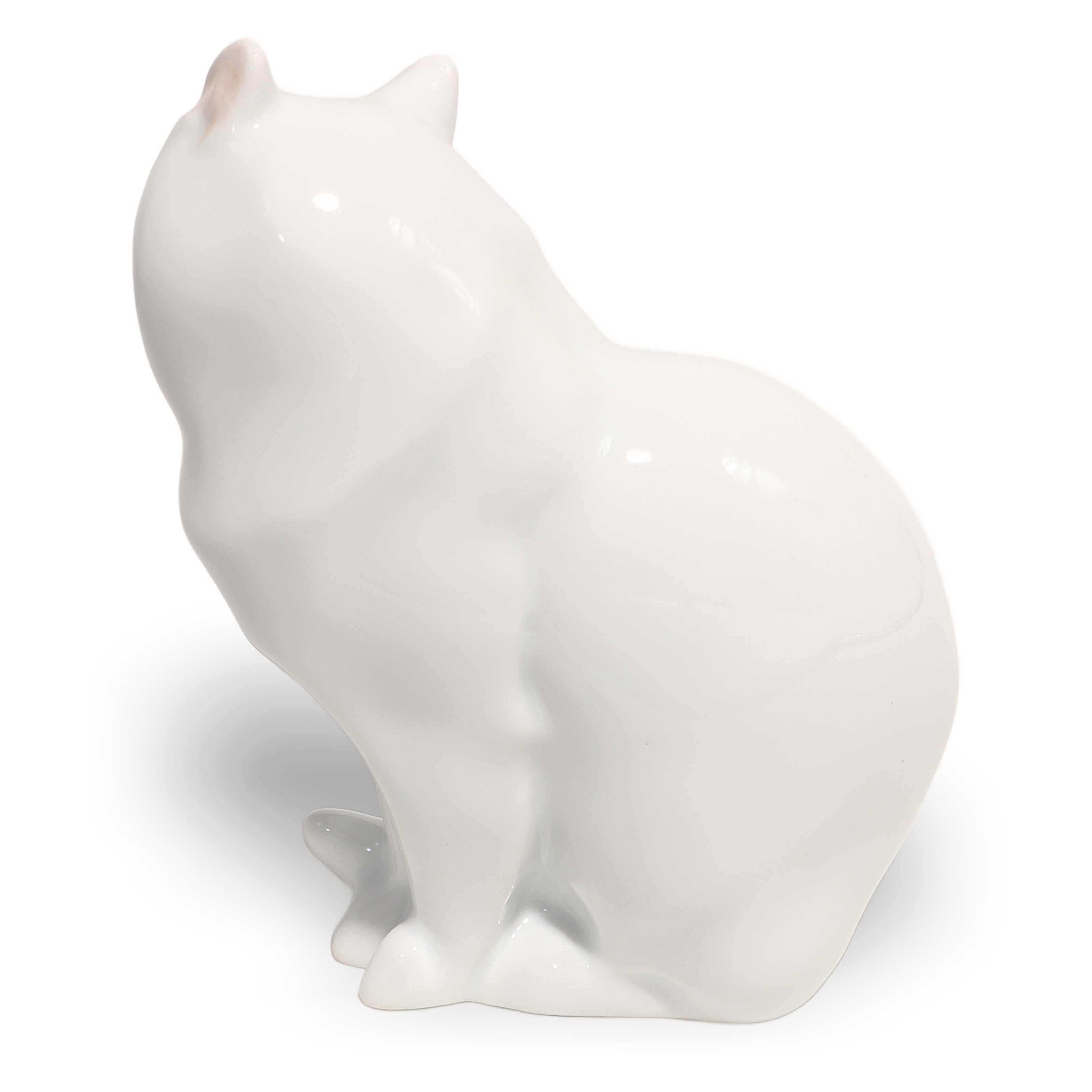 Thumbnail for Herend Cat Figurine Art Deco Kitty Hand Painted Vintage Porcelain