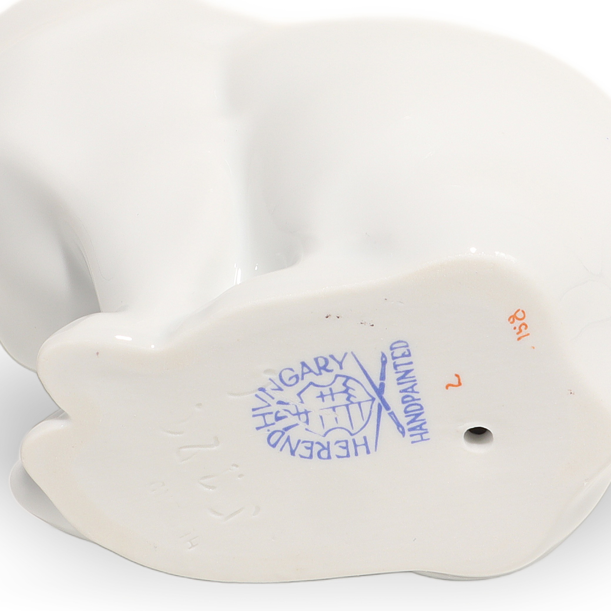 Thumbnail for Herend Cat Figurine Art Deco Kitty Hand Painted Vintage Porcelain