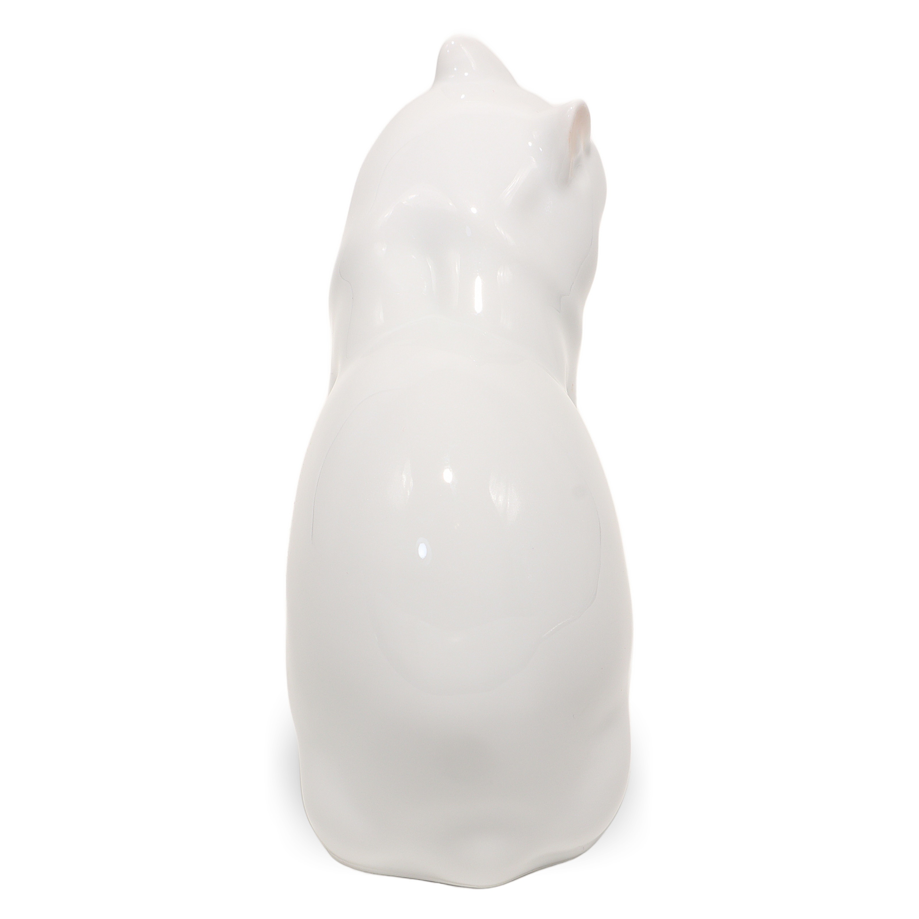 Thumbnail for Herend Cat Figurine White Sitting Cat Vintage Porcelain Decor