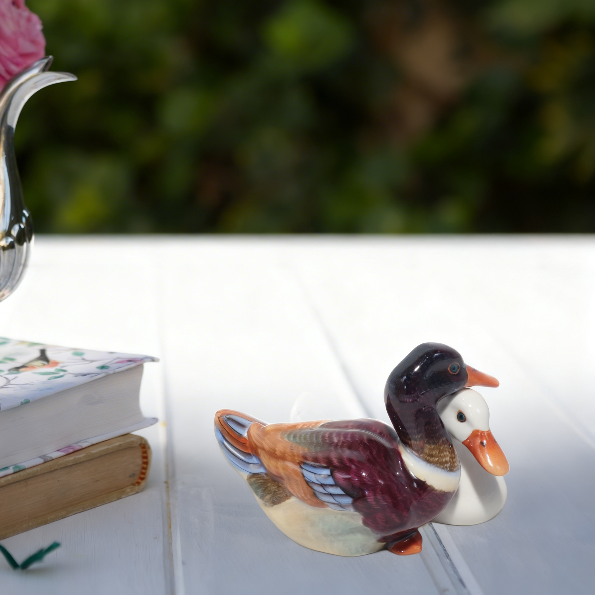 Thumbnail for Herend Ducks Figurines Vintage Porcelain Birds Mallard Statuette