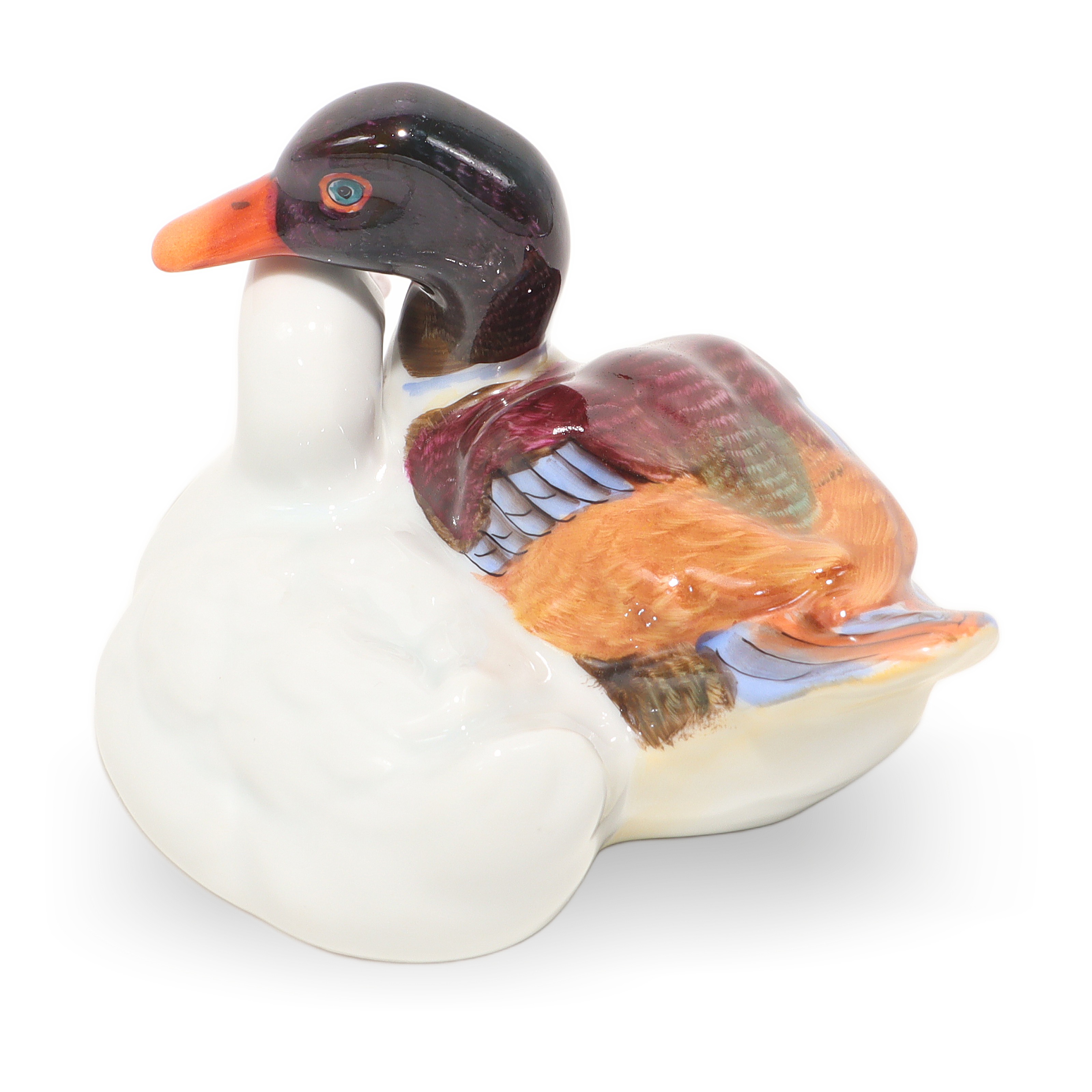 Thumbnail for Herend Ducks Figurines Vintage Porcelain Birds Mallard Statuette