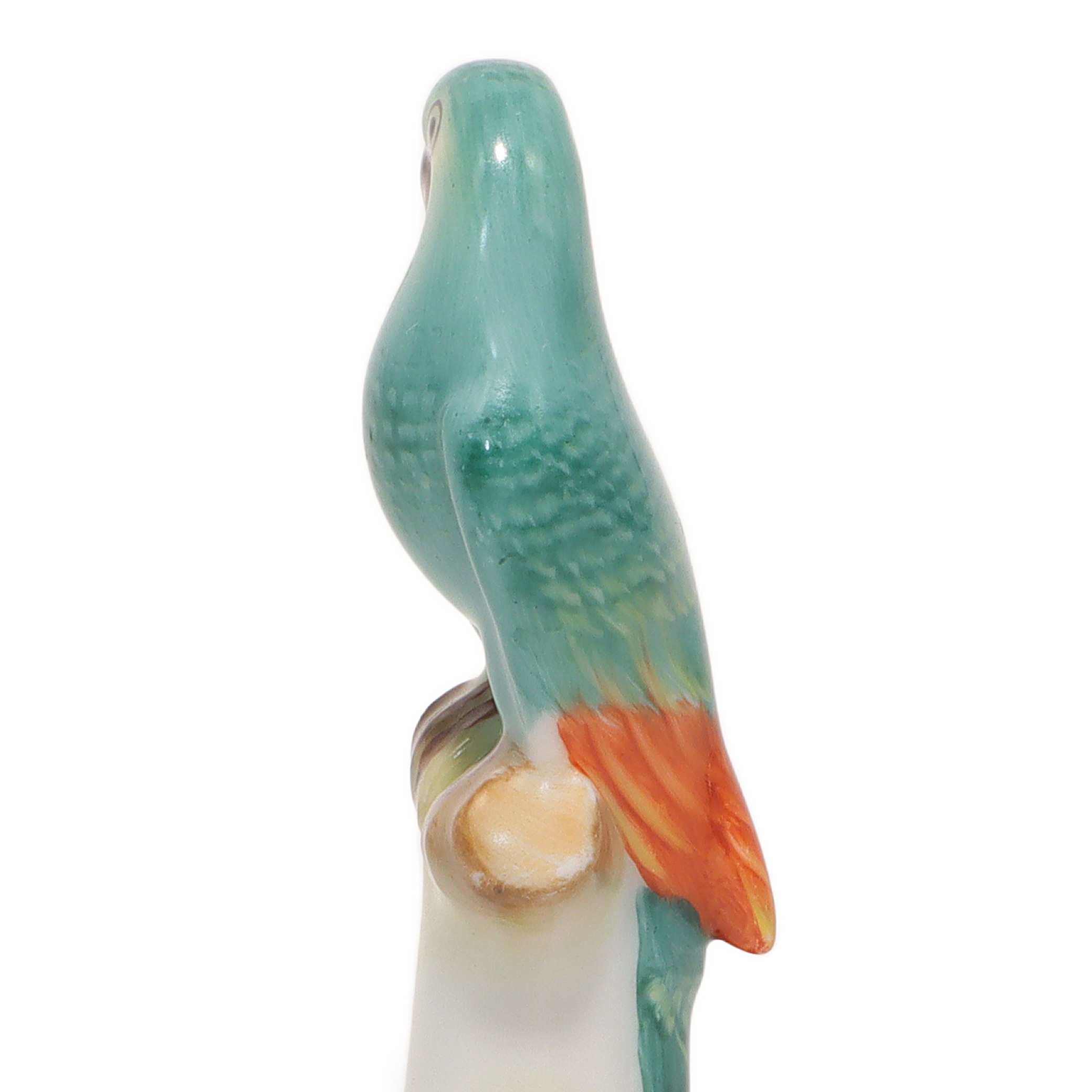 Thumbnail for Herend Bird Figurine - Vintage Porcelain Parrot Mid Century Modern Decor