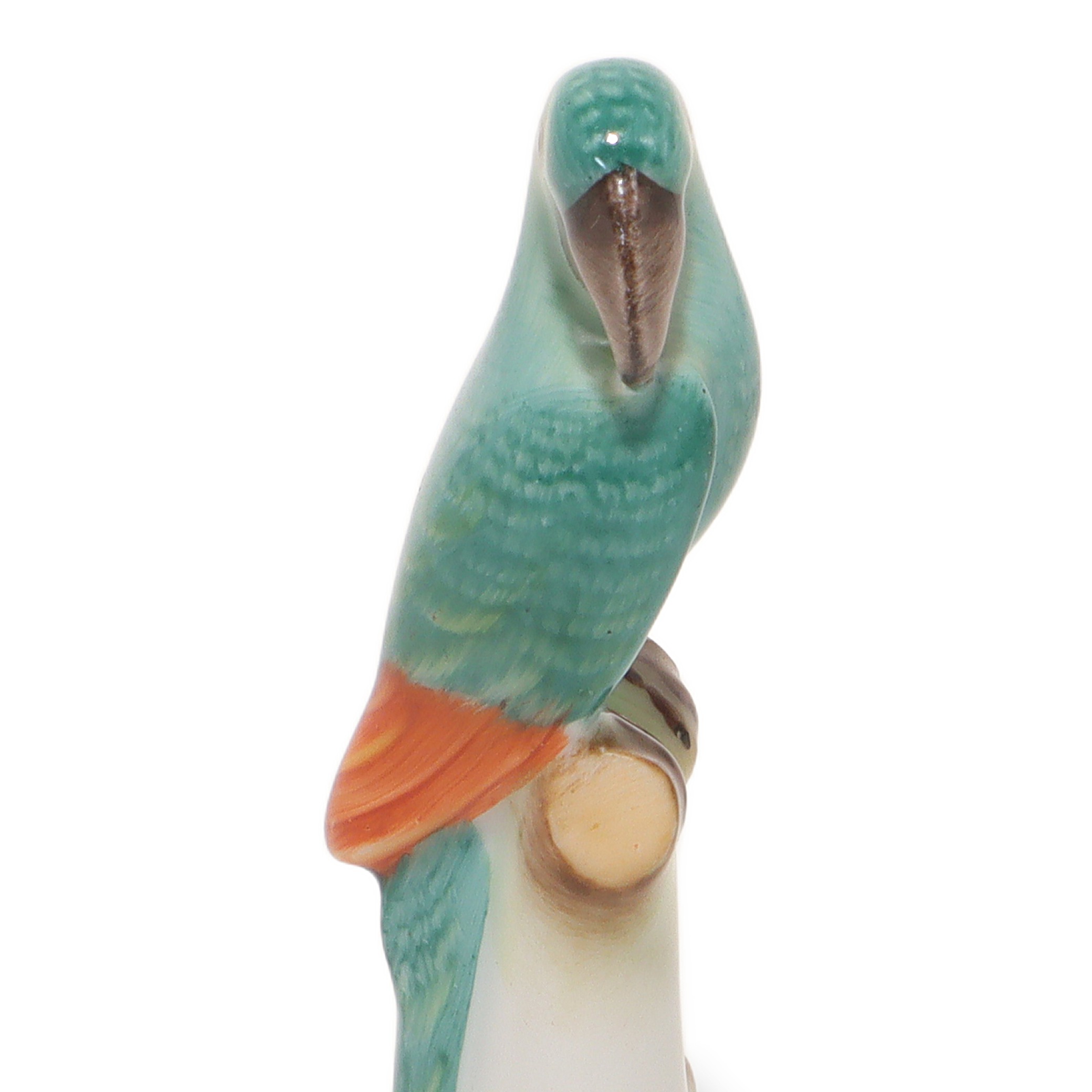 Thumbnail for Herend Bird Figurine - Vintage Porcelain Parrot Mid Century Modern Decor