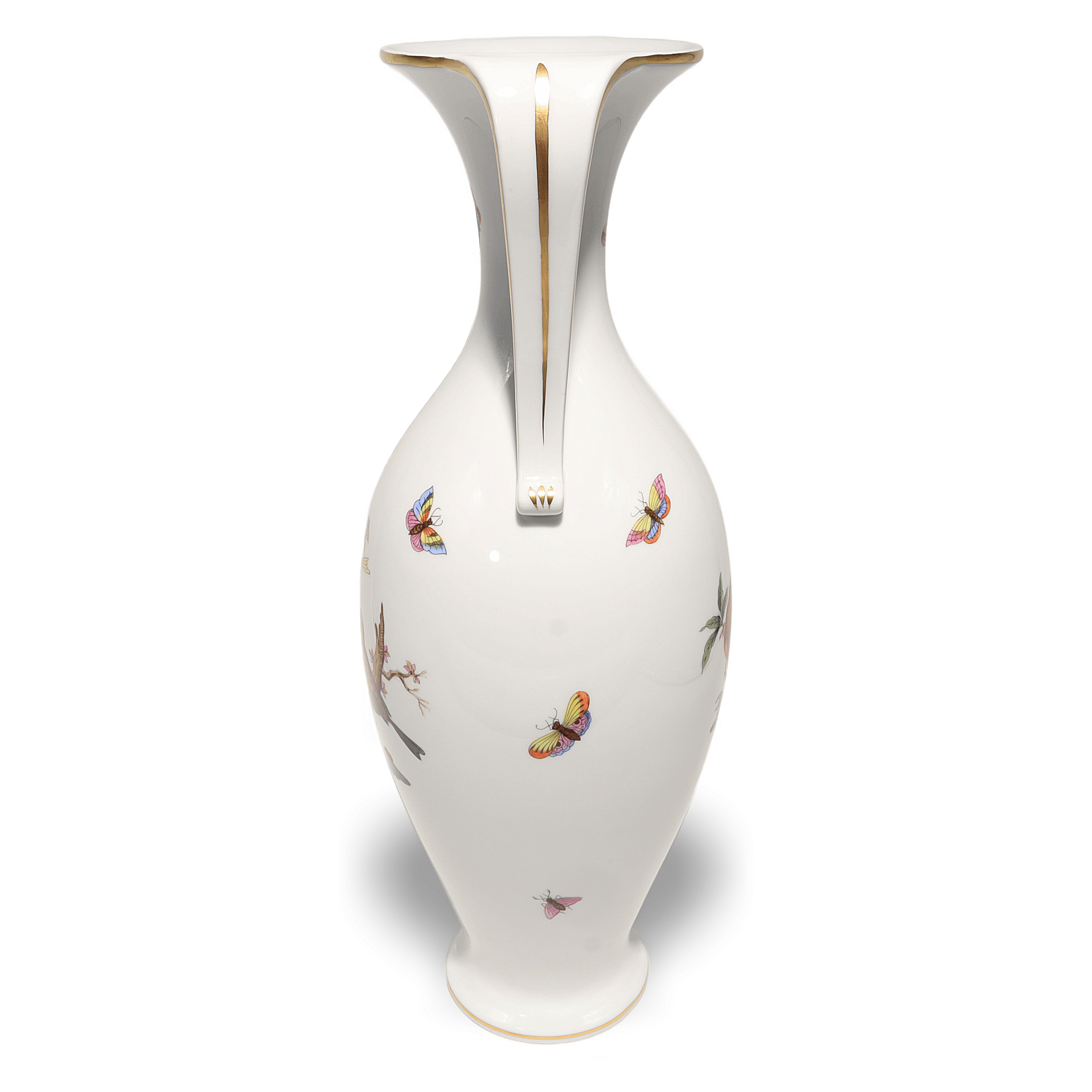 Thumbnail for Herend Rothschild Amphora Vase Vintage Hand Painted Large Porcelain