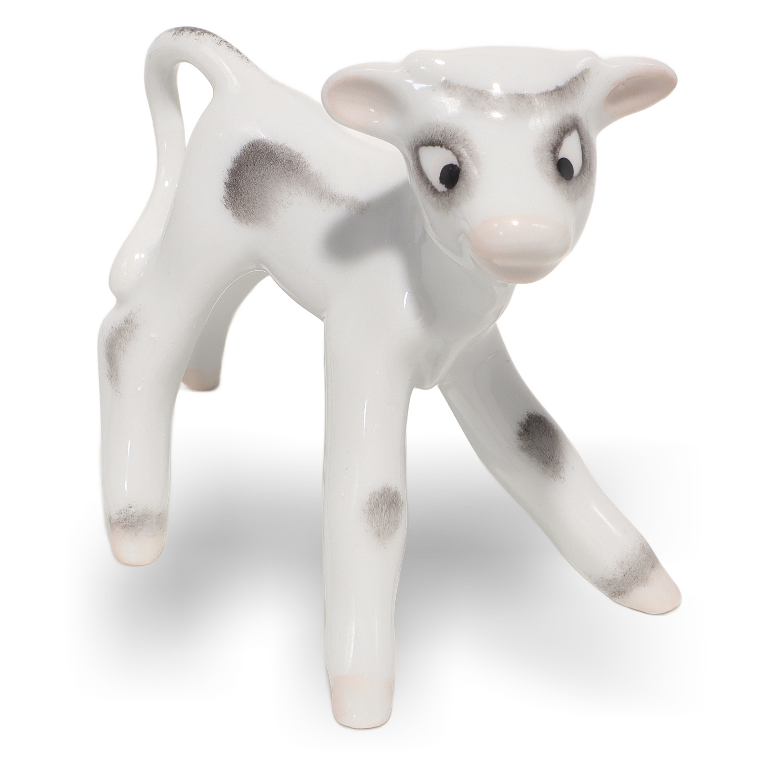 Thumbnail for Hollohaza Calf Figurine Vintage Hand Painted Porcelain