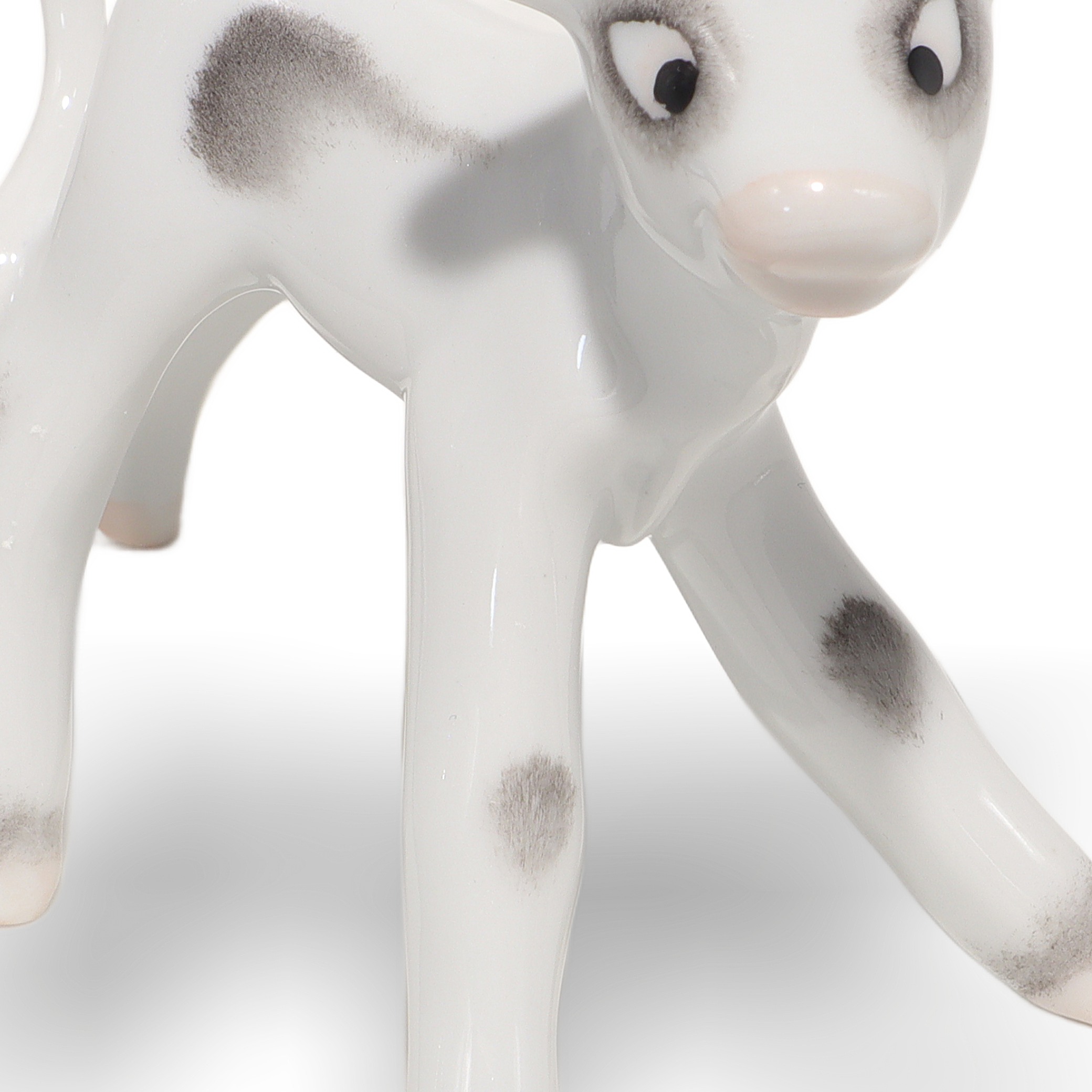 Thumbnail for Hollohaza Calf Figurine Vintage Hand Painted Porcelain