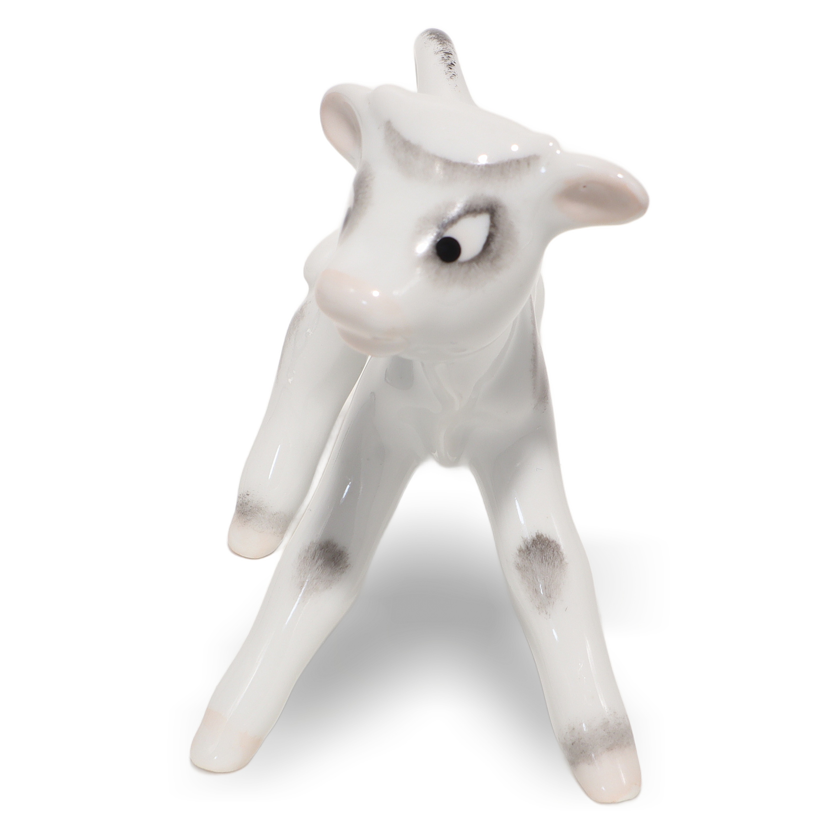 Thumbnail for Hollohaza Calf Figurine Vintage Hand Painted Porcelain