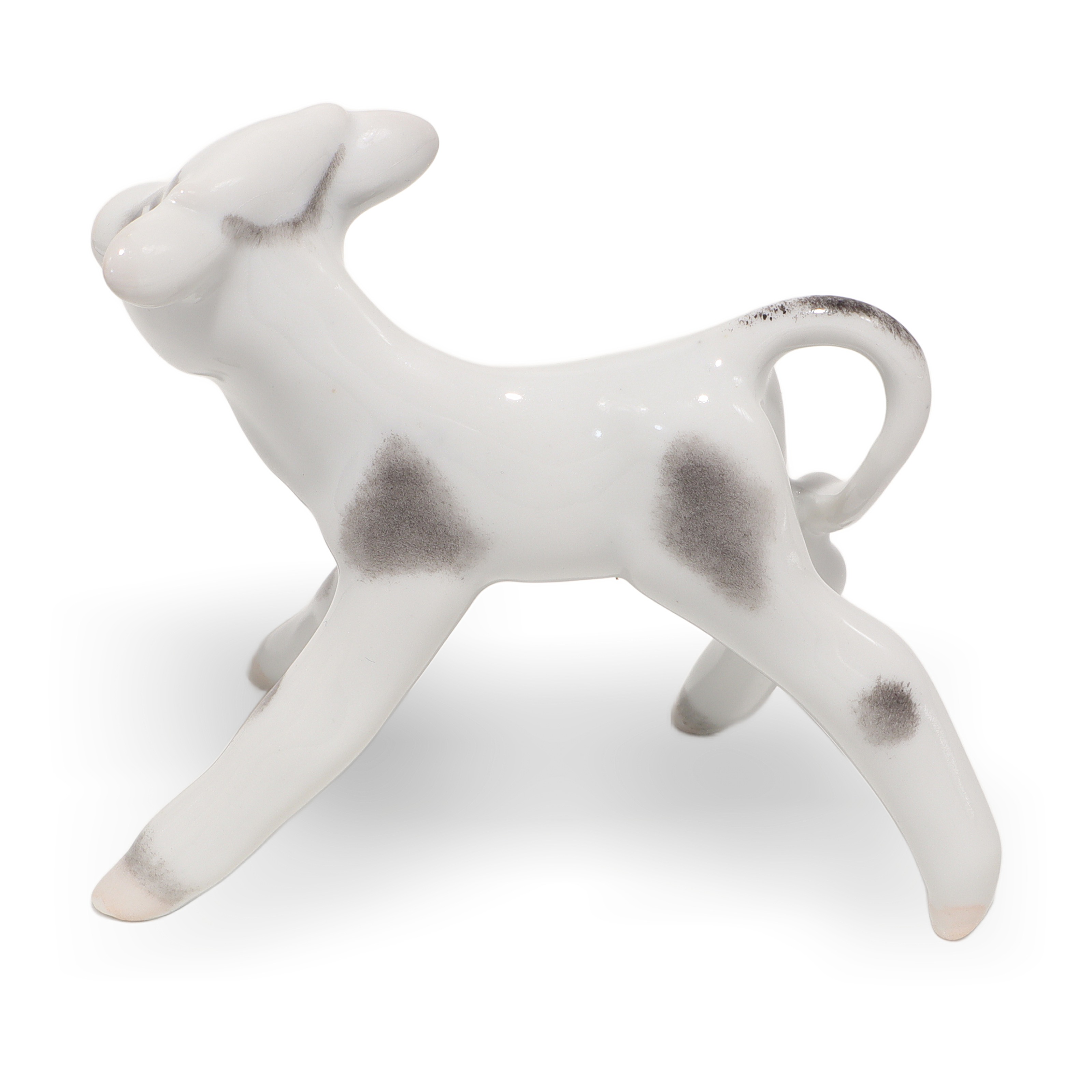 Thumbnail for Hollohaza Calf Figurine Vintage Hand Painted Porcelain