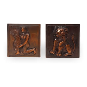 copper zodiac relief close up of astrological sign wall art decorative plaques