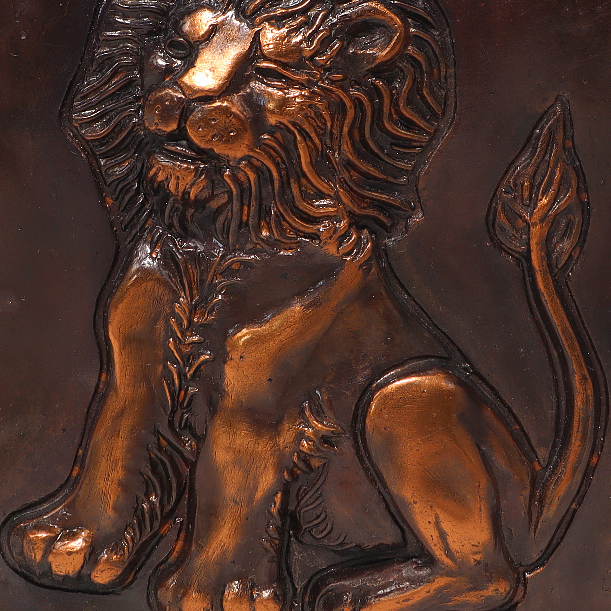 Copper Zodiac Relief Detailed View Thumbnail for Copper Zodiac Relief - Racz Edit Handmade Wall Plaques Virgo And Leo