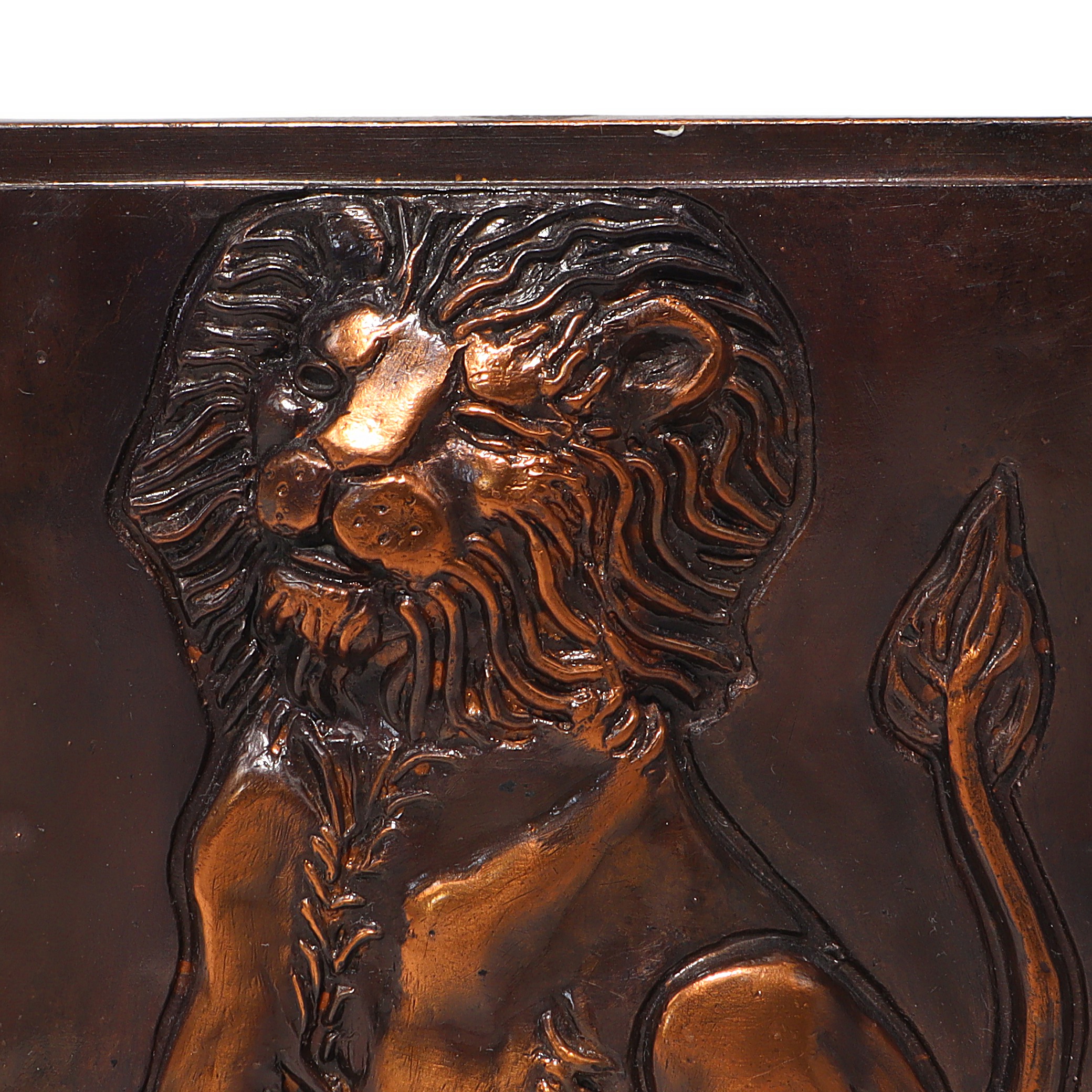Copper Zodiac Relief Detailed View Thumbnail for Copper Zodiac Relief - Racz Edit Handmade Wall Plaques Virgo And Leo