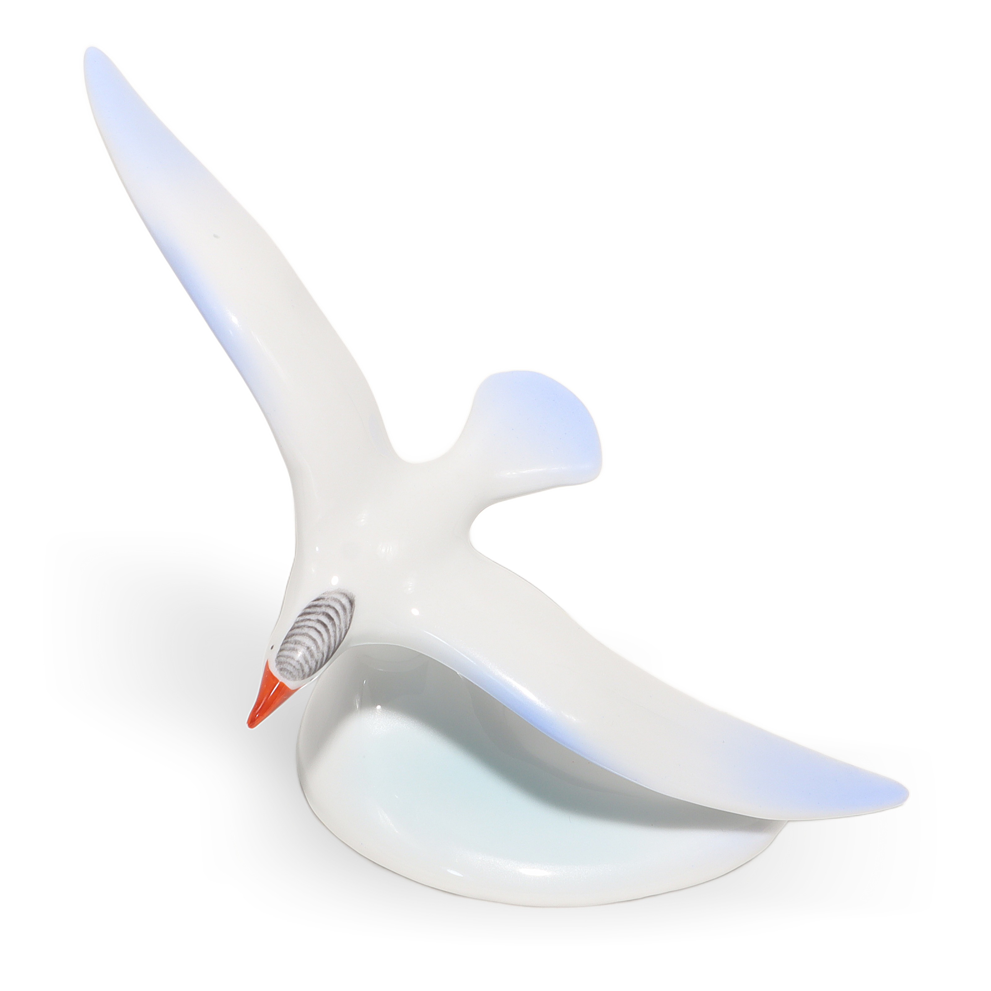 Vintage Hollohaza Porcelain Seagull Figurine - Art Deco Bird