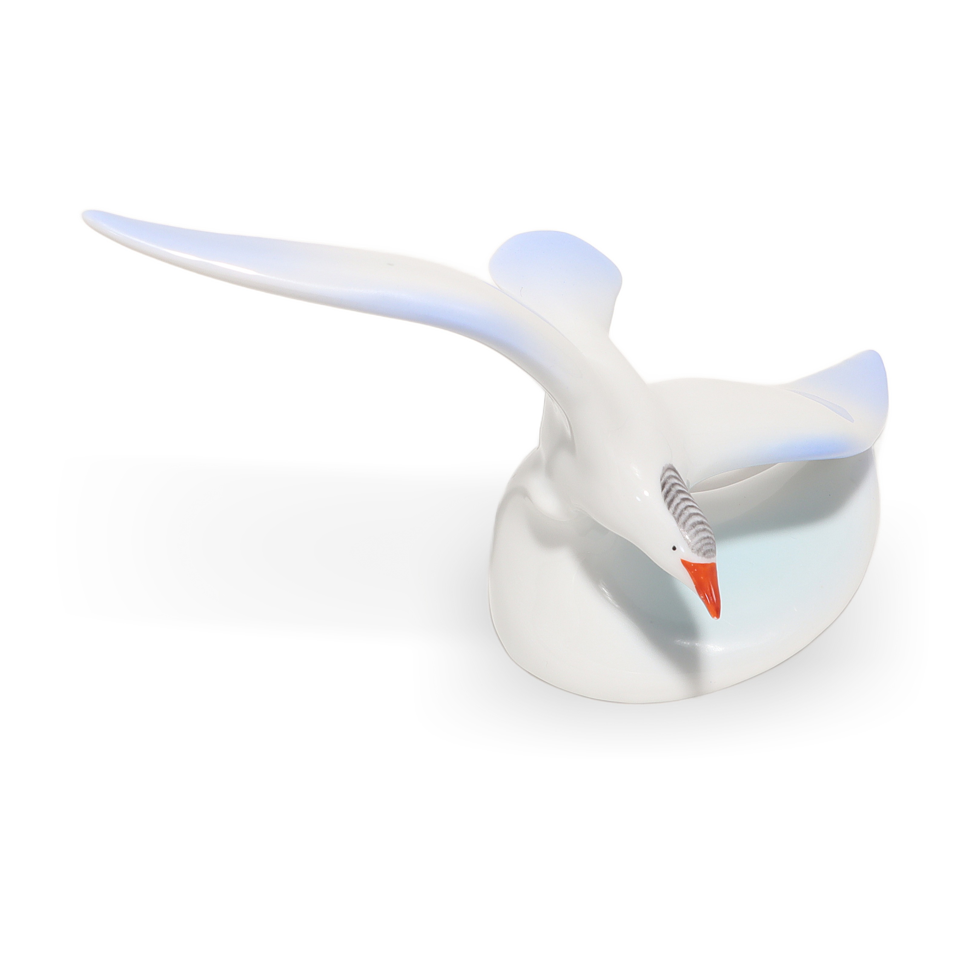 Thumbnail for Vintage Hollohaza Porcelain Seagull Figurine - Art Deco Bird