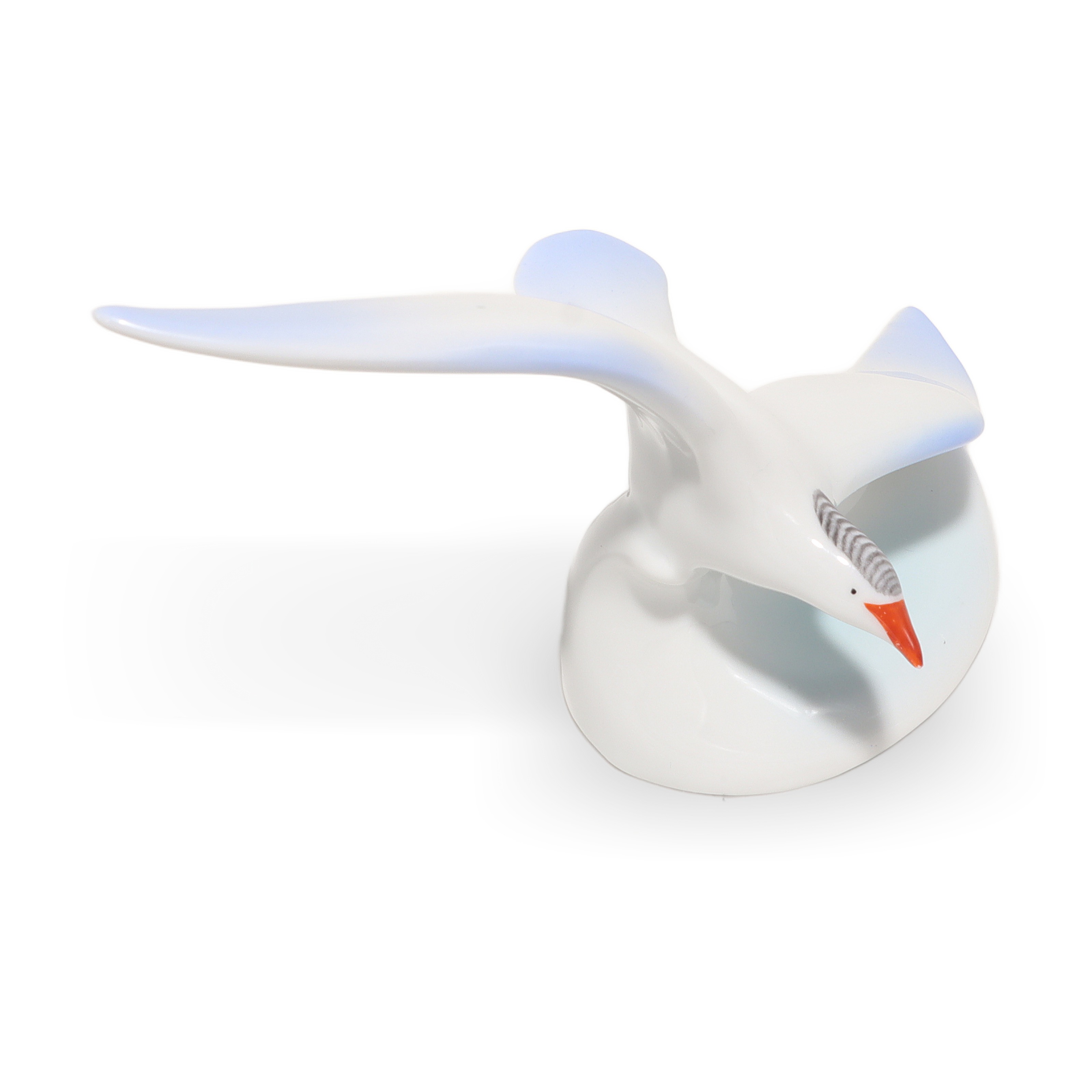 Thumbnail for Vintage Hollohaza Porcelain Seagull Figurine - Art Deco Bird