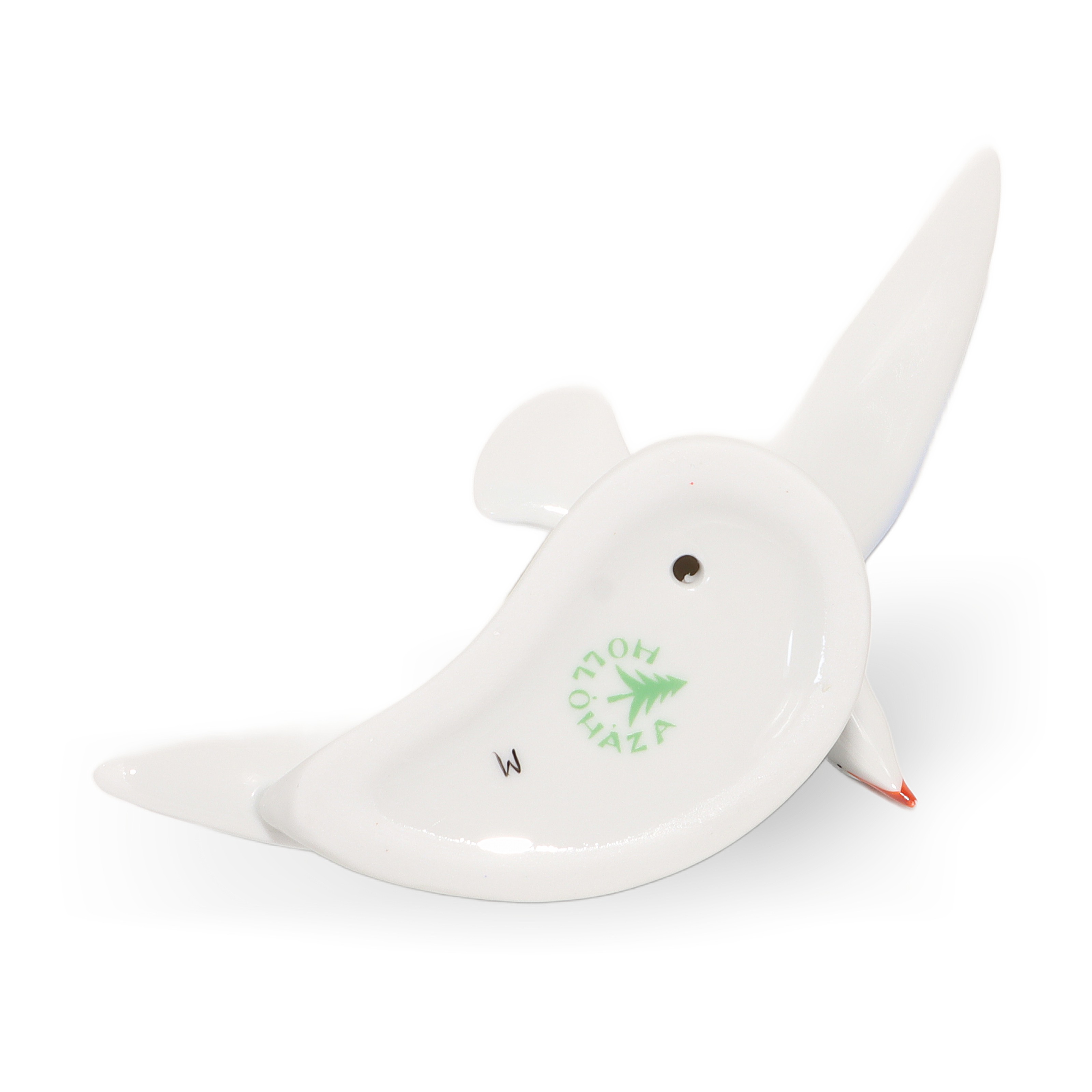 Thumbnail for Vintage Hollohaza Porcelain Seagull Figurine - Art Deco Bird