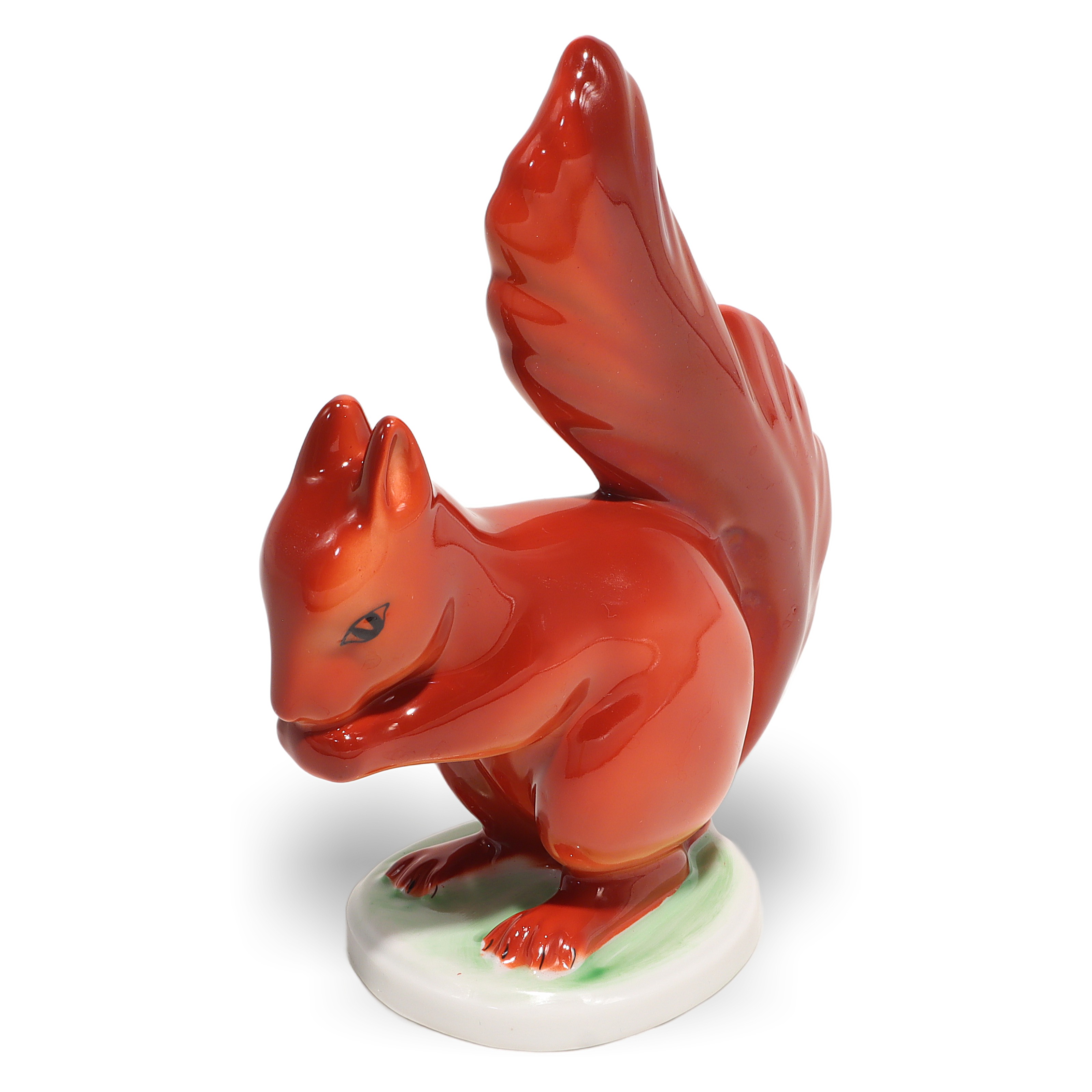 Thumbnail for Vintage Hollohaza Porcelain Squirrel Figurine - Mid Century Modern Decor