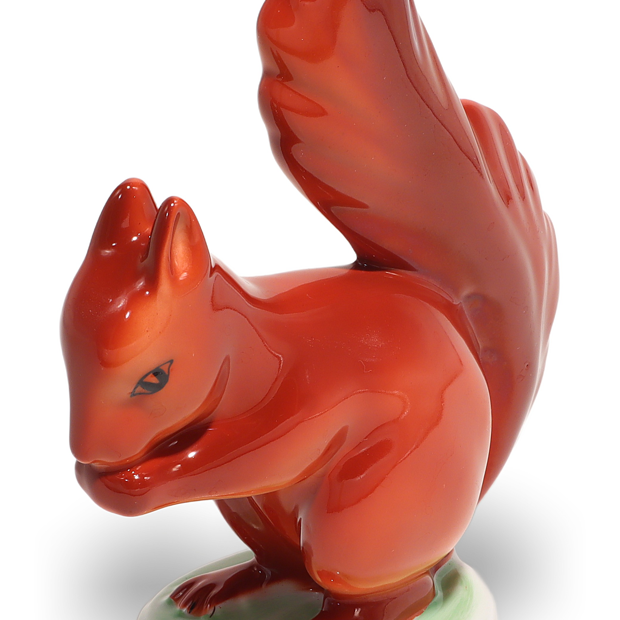 Thumbnail for Vintage Hollohaza Porcelain Squirrel Figurine - Mid Century Modern Decor
