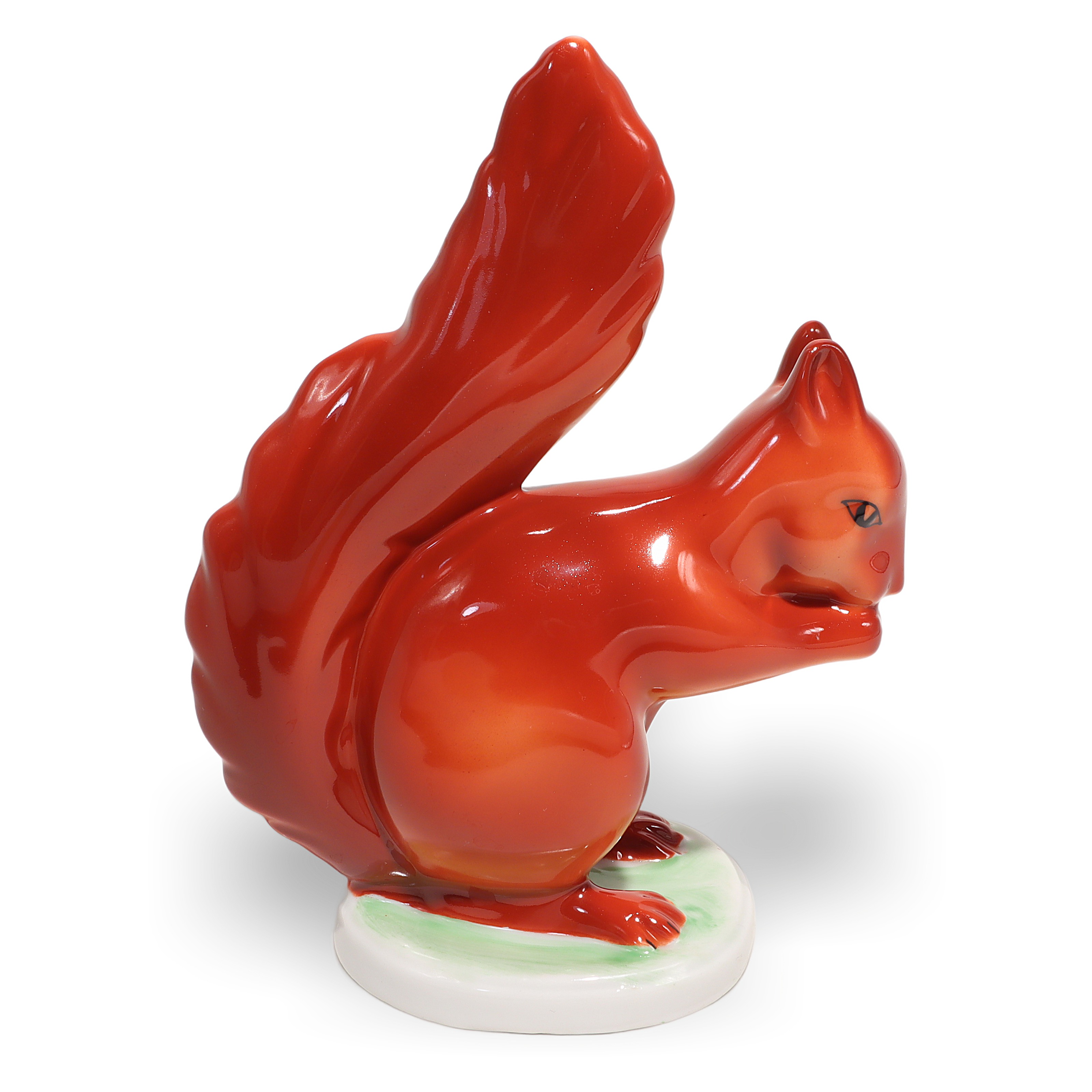 Thumbnail for Vintage Hollohaza Porcelain Squirrel Figurine - Mid Century Modern Decor