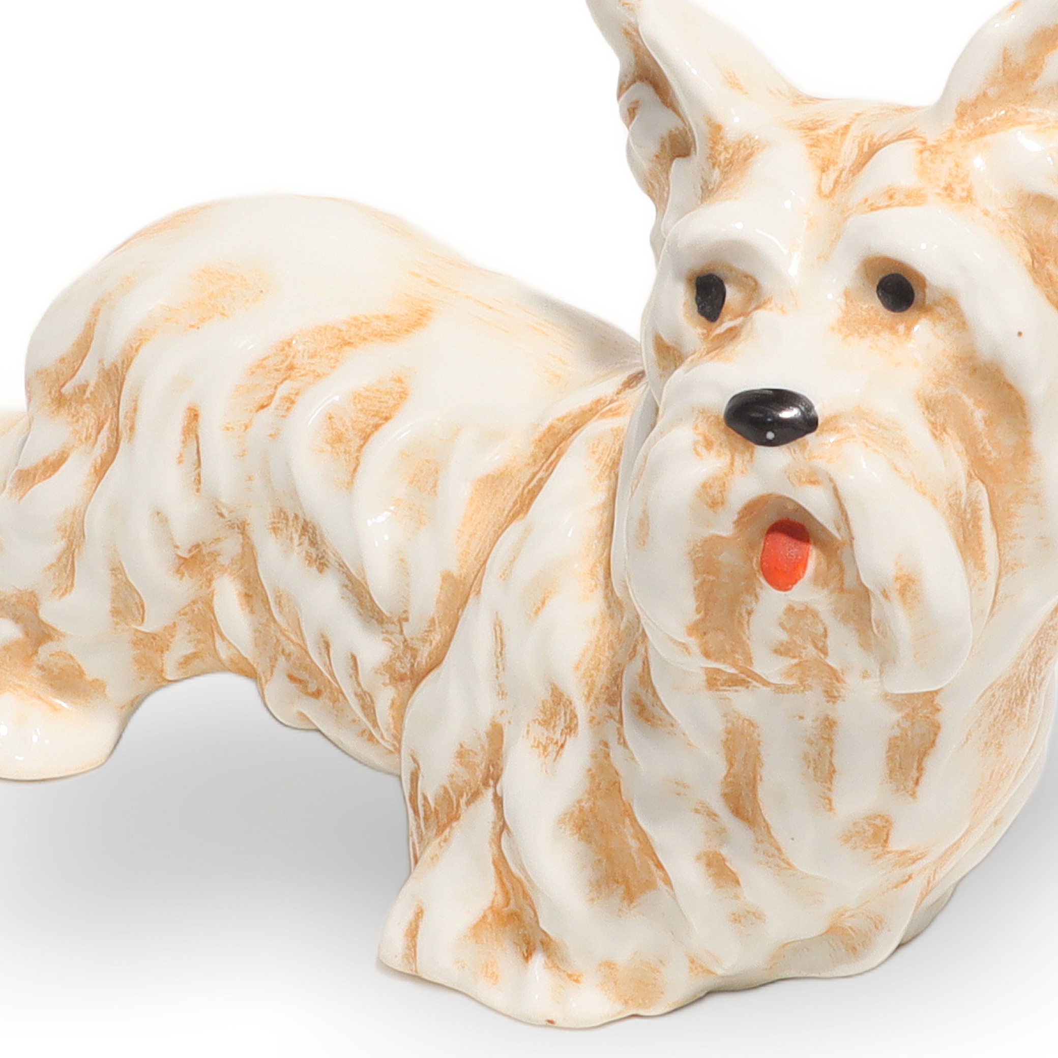 Thumbnail for Vintage Terrier Dog Figurine Mid Century Animal Collectible Beige Japanese Porcelain