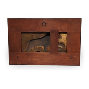 Hunting Lions Bronze Relief - 3d Effect Art Deco Wall Art