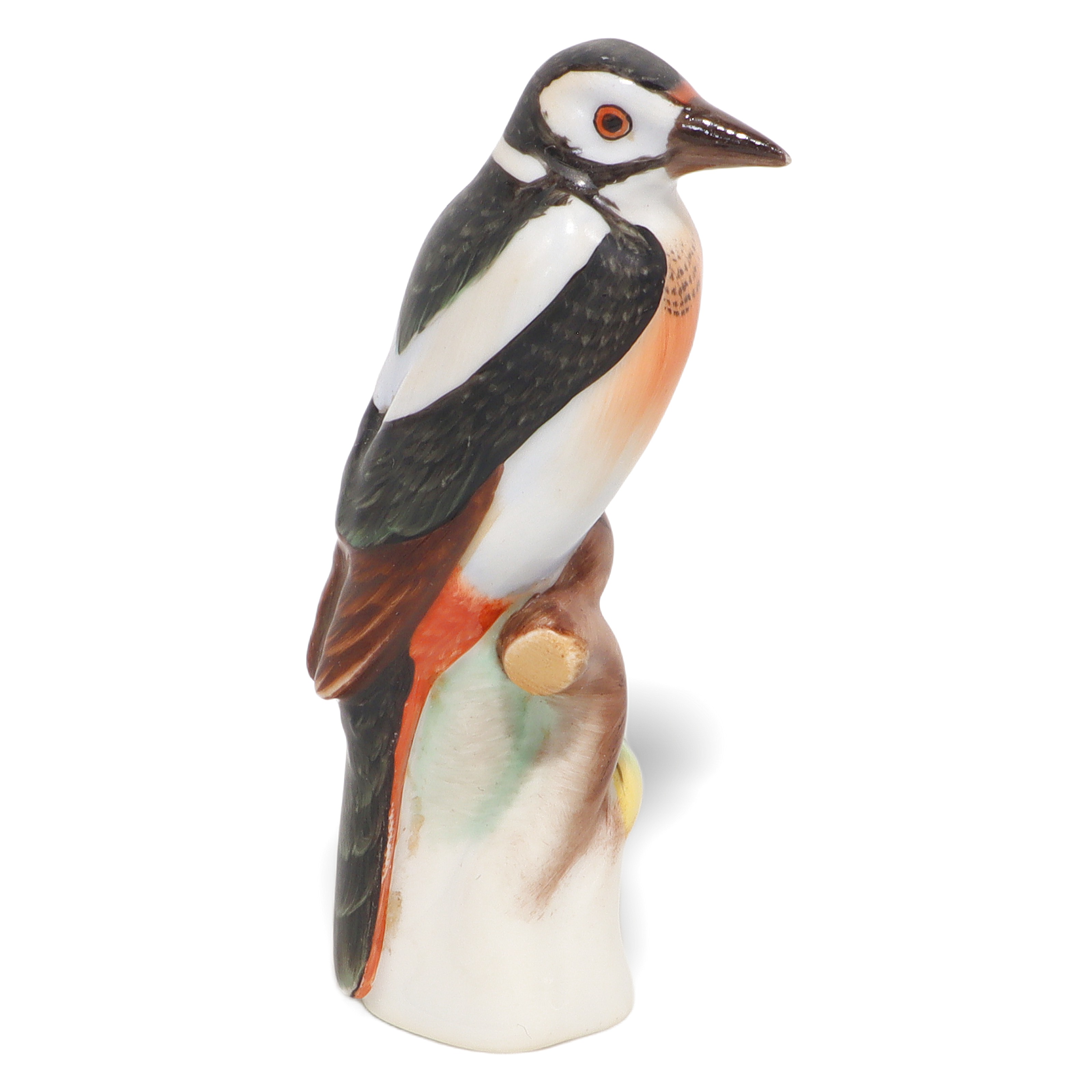 Herend porcelain bird figurine hand painted woodpecker vintage collectible statue