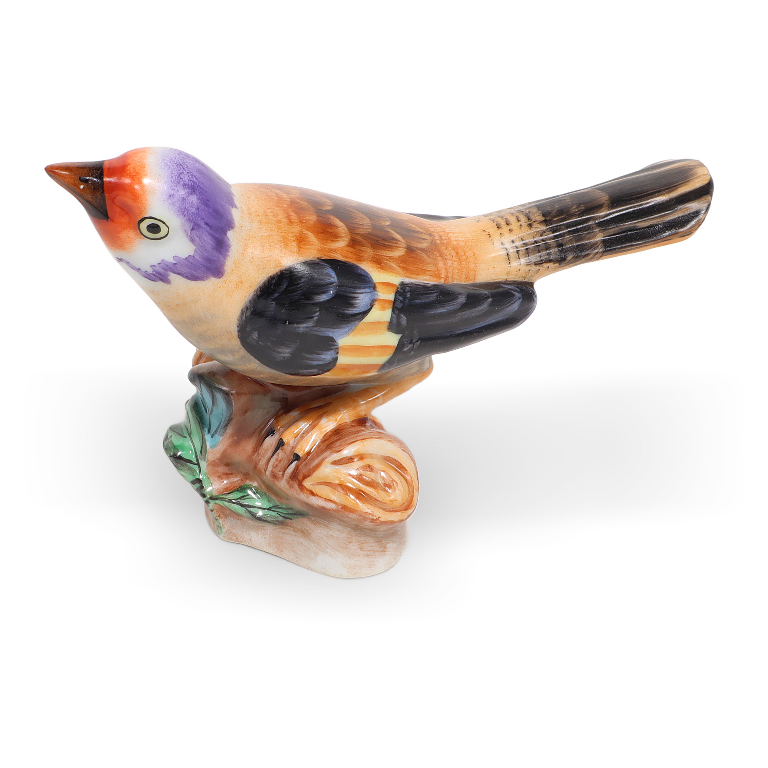 Herend bird figurine hand-painted porcelain antique collectible detailed view