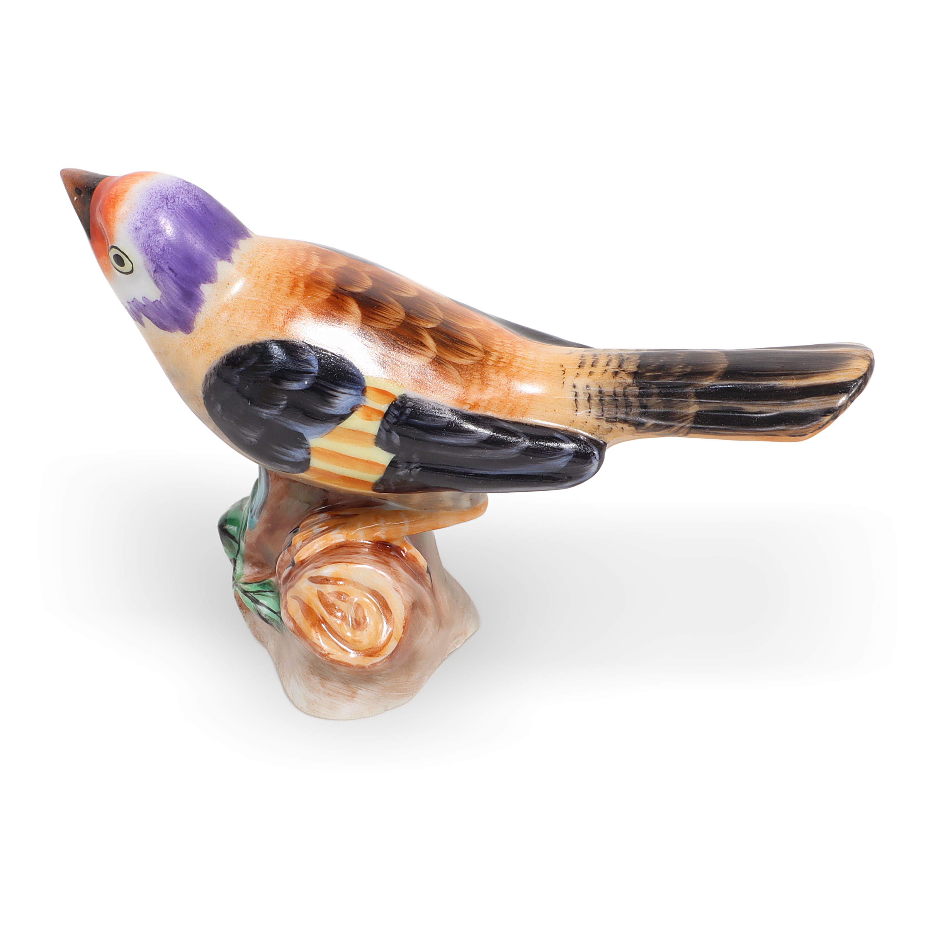 Herend bird figurine hand-painted porcelain antique collectible detailed view